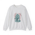 Matching Couple Sweatshirt - Tiger & Crane Matching Couple Crewneck Sweatshirt Vintage Art His Hers Wedding Gift - Design A