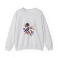 Matching Couple Sweatshirt - Astronaut & Planet Matching Couple Comfort Colors Crew Watercolor Art His Hers Birthday Gift - Design A