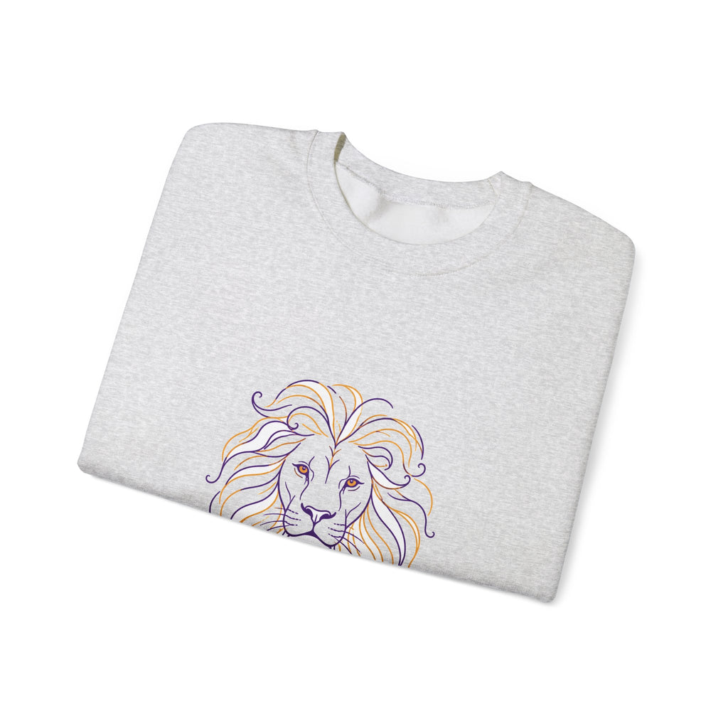 Matching Couple Sweatshirt - Lion & Lamb Matching Couple Comfort Colors Crew Minimalist Art His Hers Christmas Gift - Design A