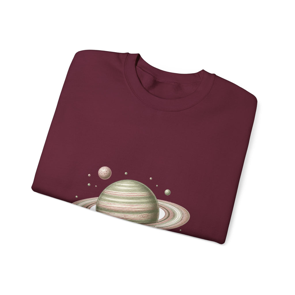 Matching Couple Sweatshirt - Saturn & Jupiter Matching Couple Premium Fleece Sweatshirt Vintage Art His Hers Honeymoon Gift - Design A