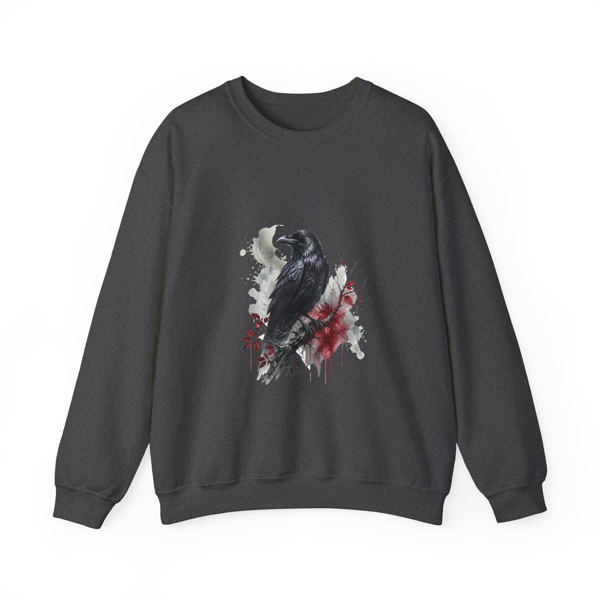 Matching Couple Sweatshirt - Raven & Swan Matching Couple Comfort Colors Crew Watercolor Art His Hers Birthday Gift - Design A