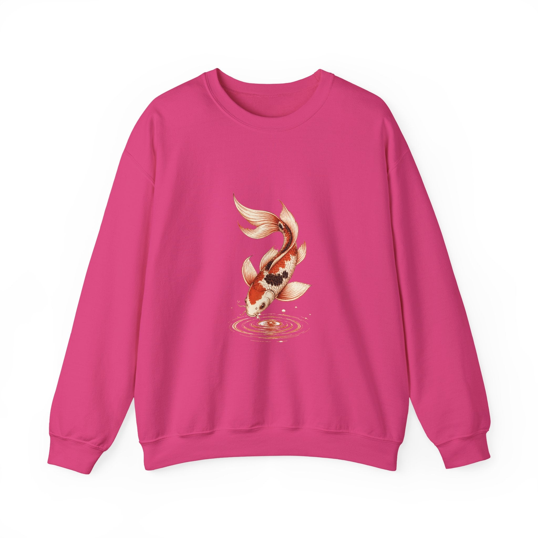 Matching Couple Sweatshirt - Koi Fish Yin Yang Matching Couple Comfort Colors Crew Hand-Drawn Art His Hers Anniversary Gift - Design B