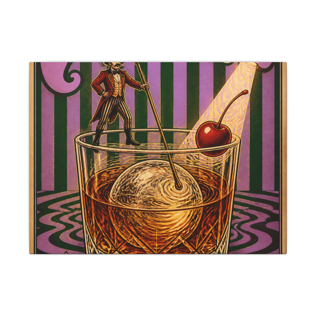 Old Fashioned Ringmaster Wall Art Canvas 24×36 Psychedelic Dining Room Decor Maximalist Print