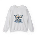 Matching Couple Sweatshirt - Butterfly & Moth Matching Couple Comfort Colors Crew Watercolor Art His Hers Birthday Gift - Design A