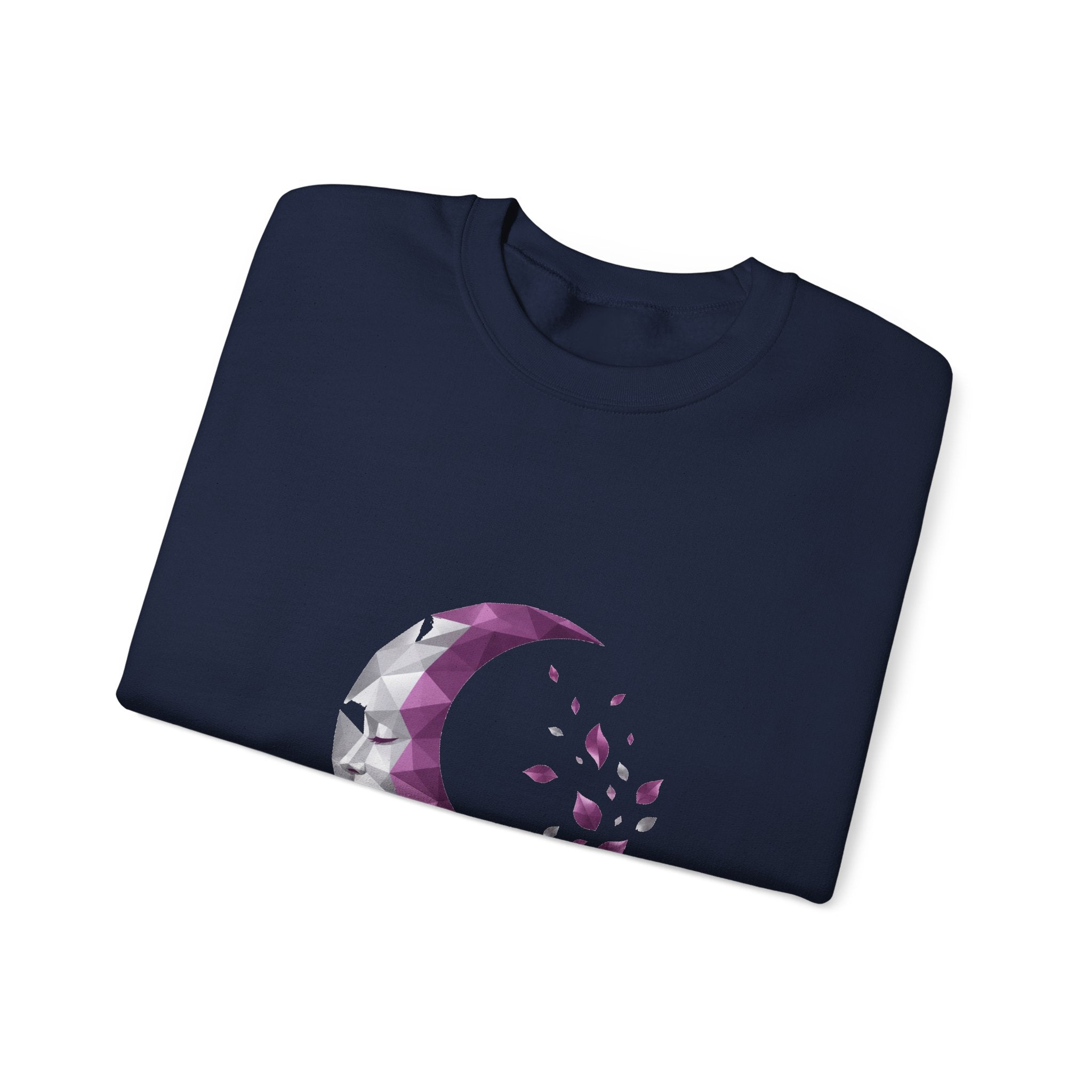 Matching Couple Sweatshirt - Waxing & Waning Moon Matching Couple Premium Fleece Sweatshirt Geometric Art His Hers Love Gift - Design B