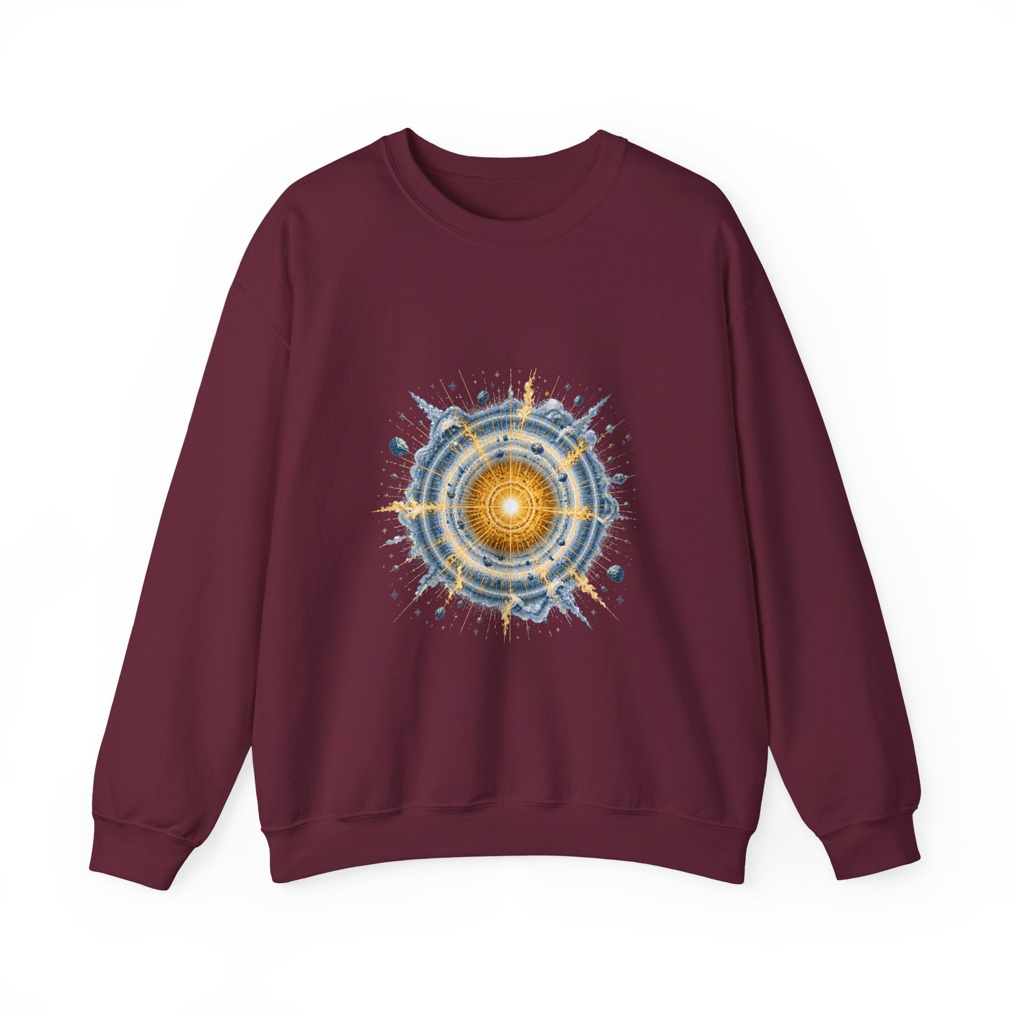 Matching Couple Sweatshirt - Galaxy & Supernova Matching Couple Crewneck Sweatshirt Vintage Art His Hers Wedding Gift - Design B