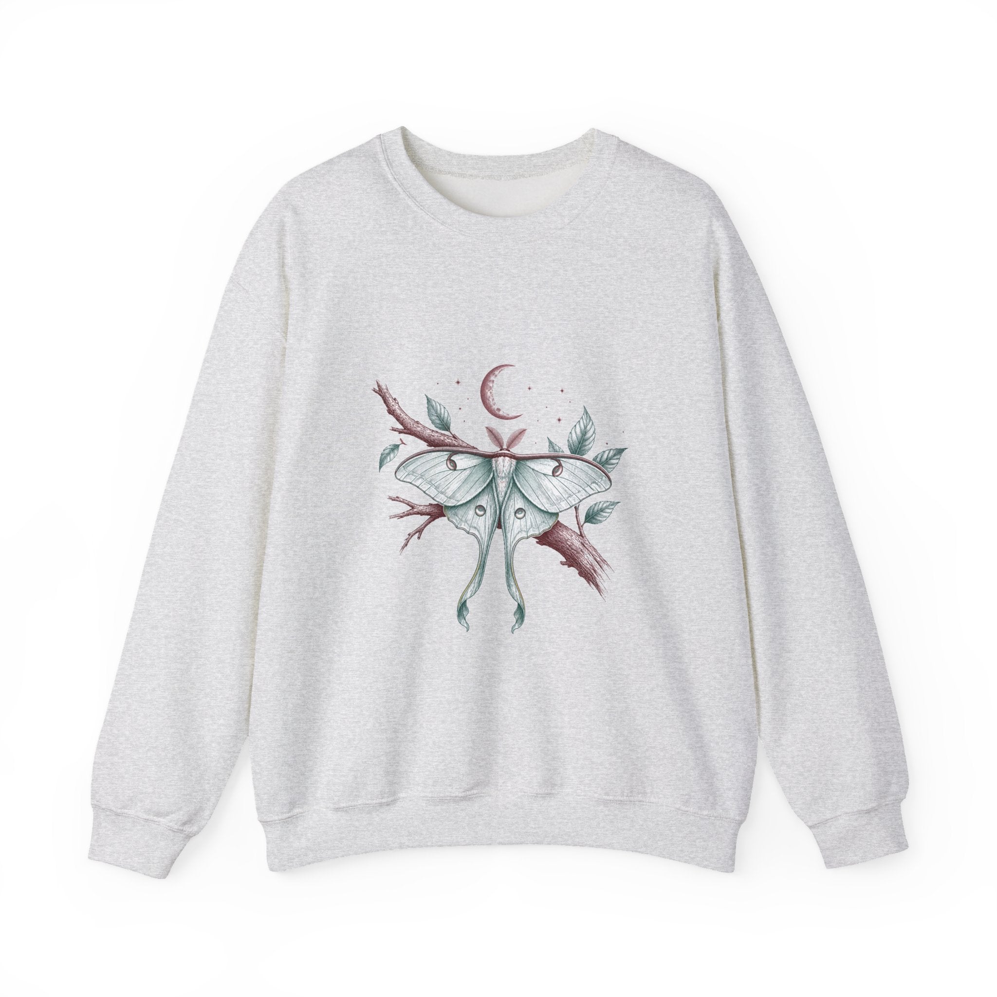 Matching Couple Sweatshirt - Butterfly & Moth Matching Couple Premium Fleece Sweatshirt Hand-Drawn Art His Hers Anniversary Gift - Design B