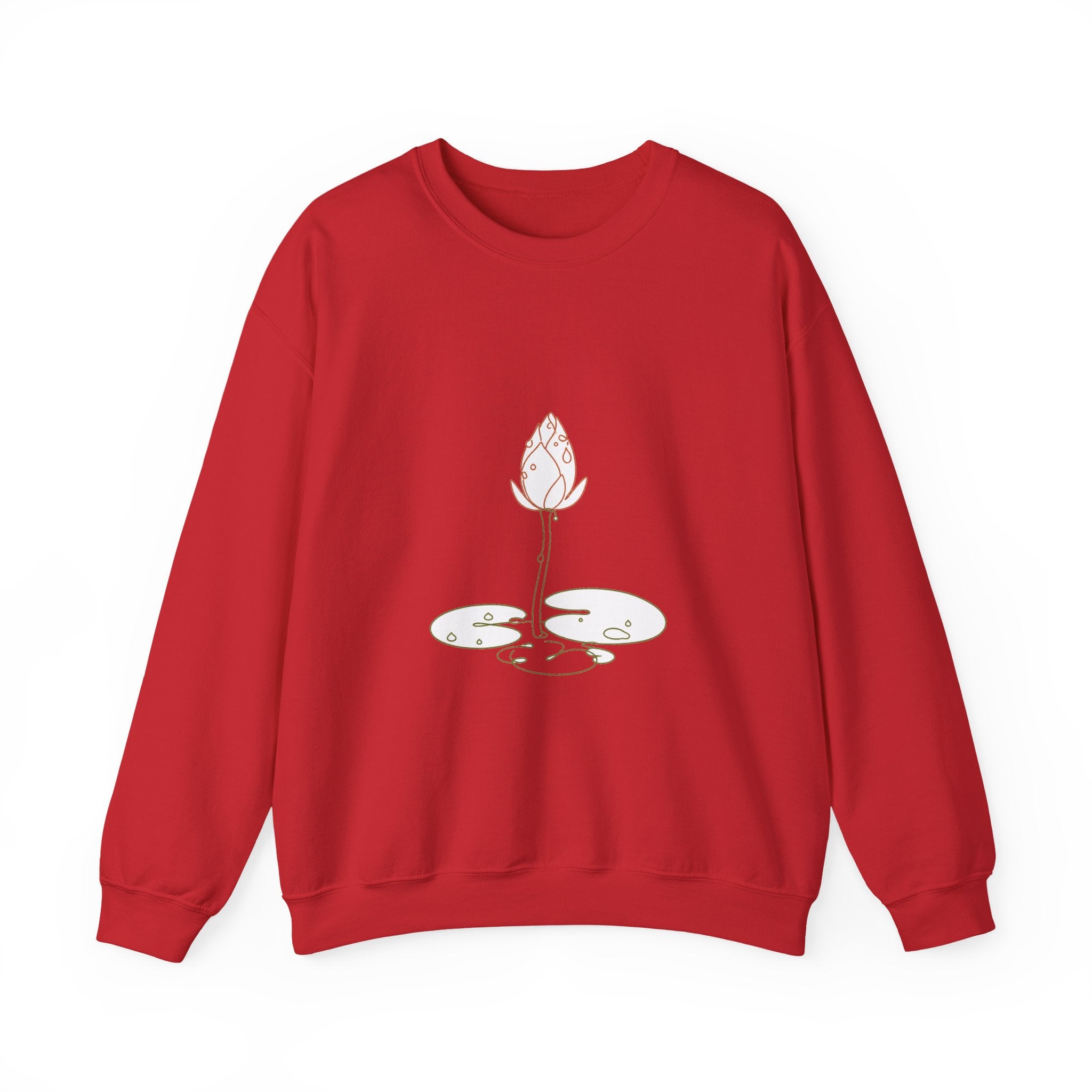 Matching Couple Sweatshirt - Open & Closed Lotus Matching Couple Comfort Colors Crew Minimalist Art His Hers Christmas Gift - Design B
