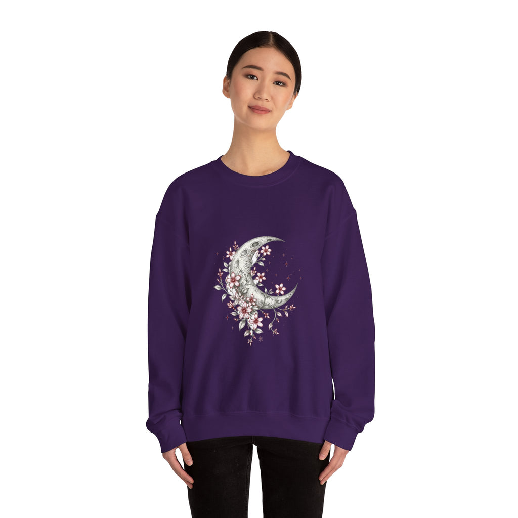 Matching Couple Sweatshirt - Sun & Moon Matching Couple Crewneck Sweatshirt Hand-Drawn Art His Hers Best Friend Gift - Design A