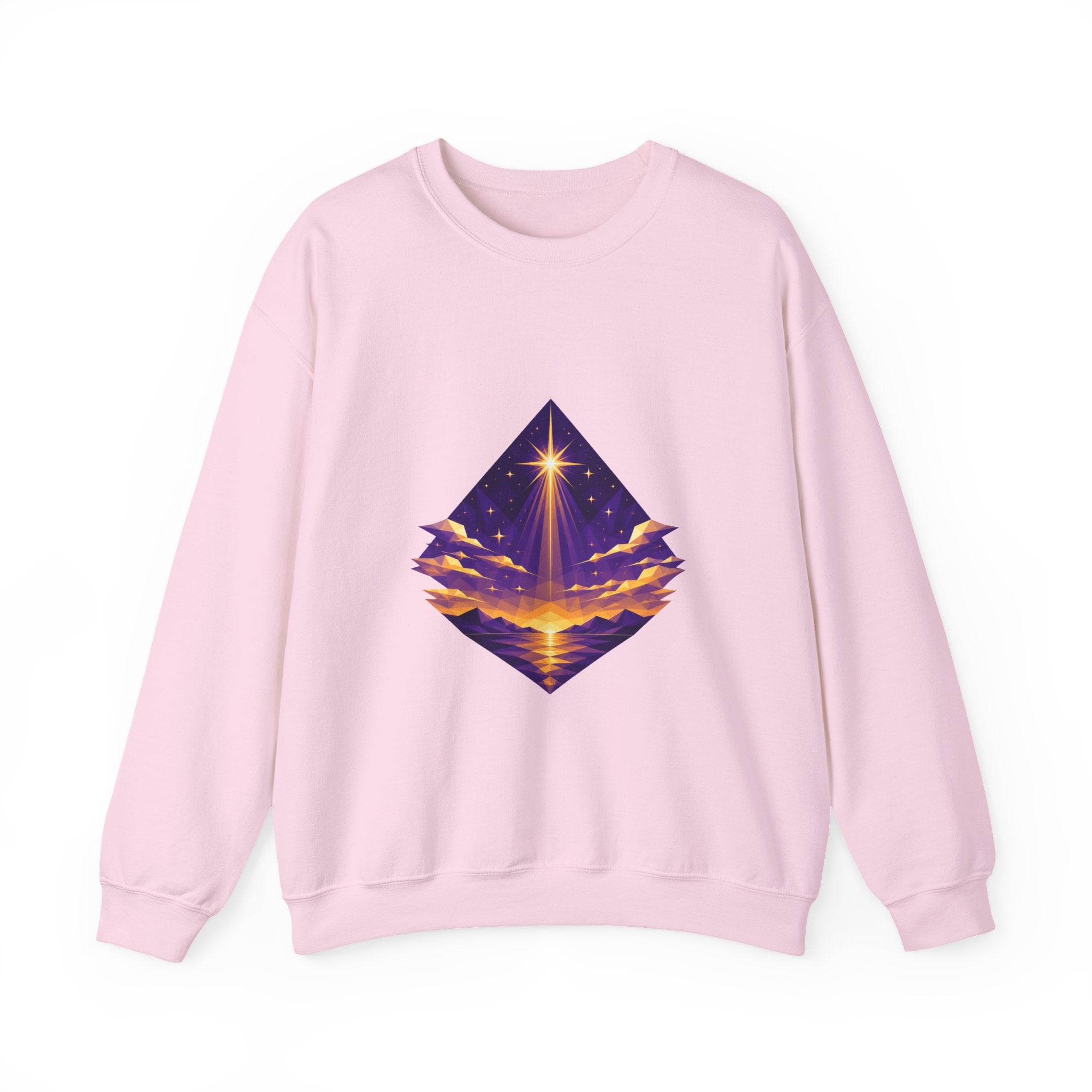 Matching Couple Sweatshirt - Evening & Morning Star Matching Couple Premium Fleece Sweatshirt Geometric Art His Hers Love Gift - Design A
