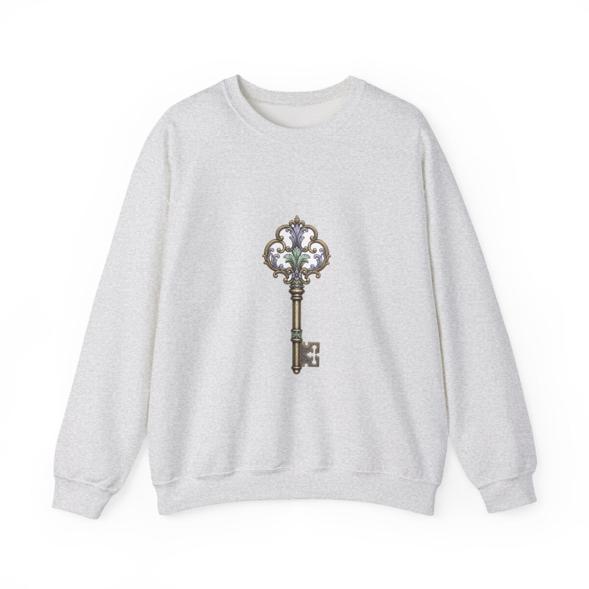 Matching Couple Sweatshirt - Key & Lock Matching Couple Comfort Colors Crew Vintage Art His Hers Honeymoon Gift - Design A
