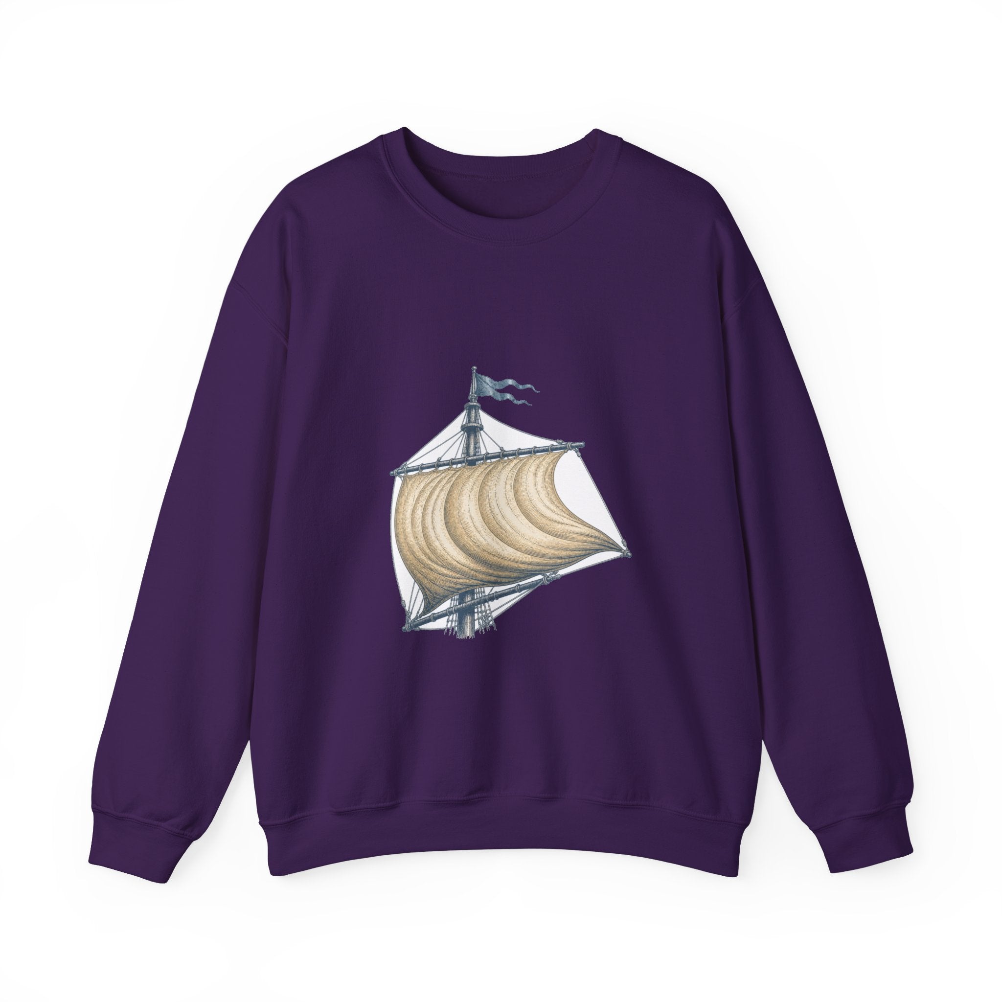 Matching Couple Sweatshirt - Anchor & Sail Matching Couple Premium Fleece Sweatshirt Vintage Art His Hers Honeymoon Gift - Design B