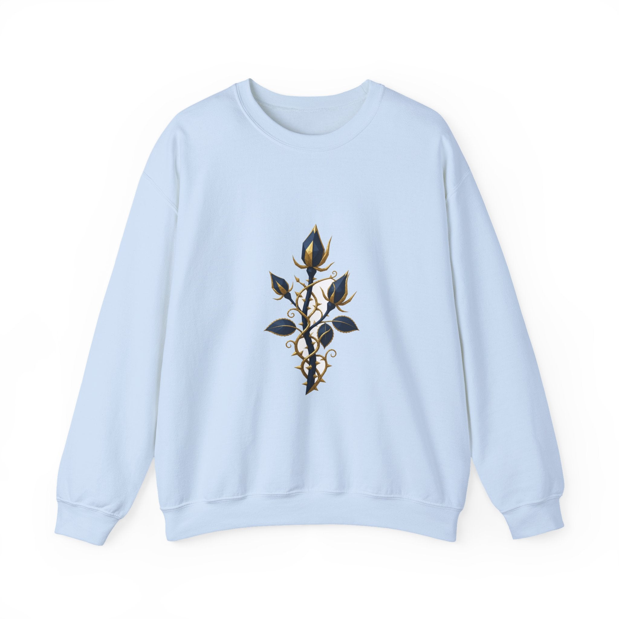 Matching Couple Sweatshirt - Rose & Thorn Matching Couple Crewneck Sweatshirt Geometric Art His Hers Couple Gift - Design B