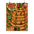 Pancake Stack Platform Wall Art Poster 18×24 Pop Art Living Room Decor Maximalist Print