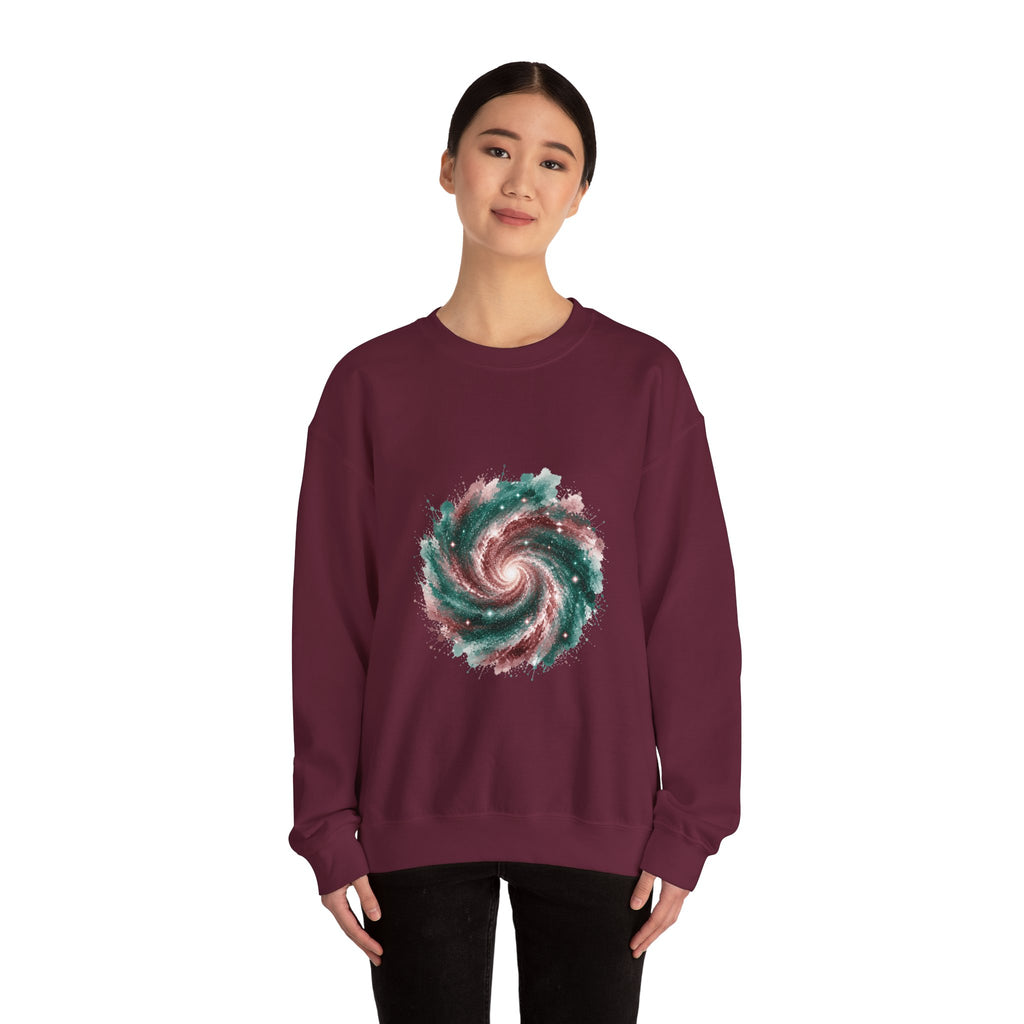 Matching Couple Sweatshirt - Galaxy & Supernova Matching Couple Comfort Colors Crew Watercolor Art His Hers Birthday Gift - Design A