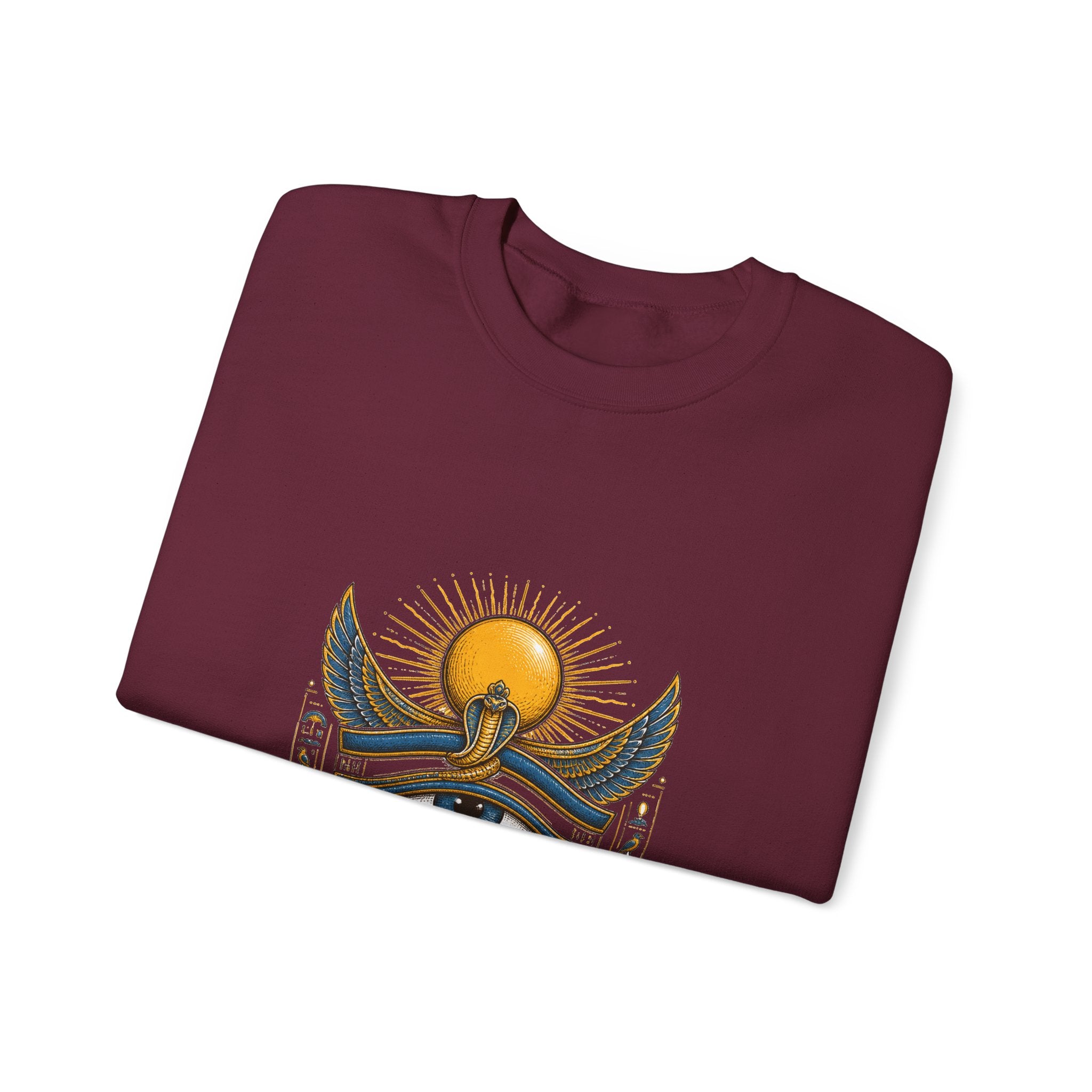 Matching Couple Sweatshirt - Eye of Ra & Horus Matching Couple Premium Fleece Sweatshirt Hand-Drawn Art His Hers Anniversary Gift - Design A