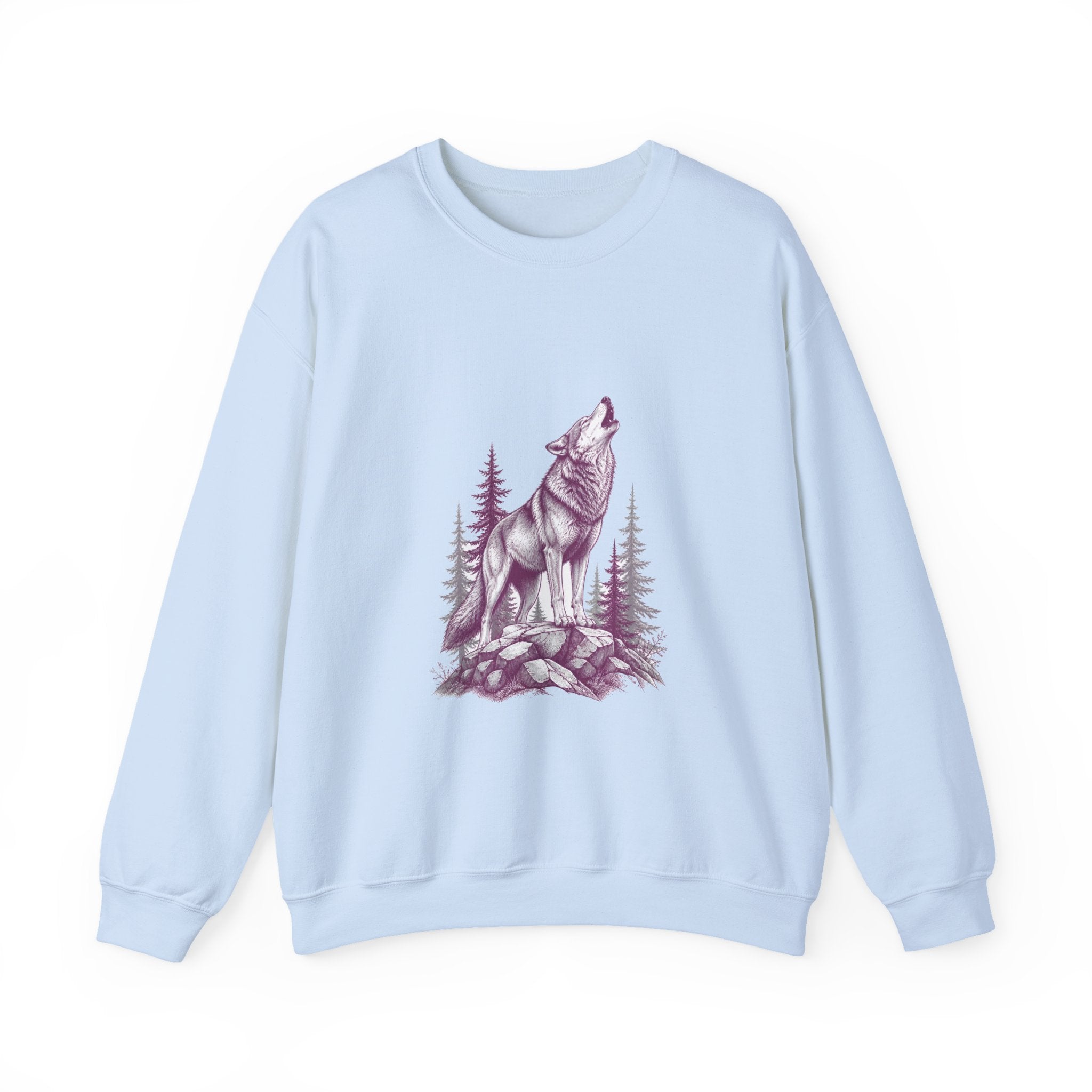 Matching Couple Sweatshirt - Wolf & Dove Matching Couple Comfort Colors Crew Hand-Drawn Art His Hers Anniversary Gift - Design A