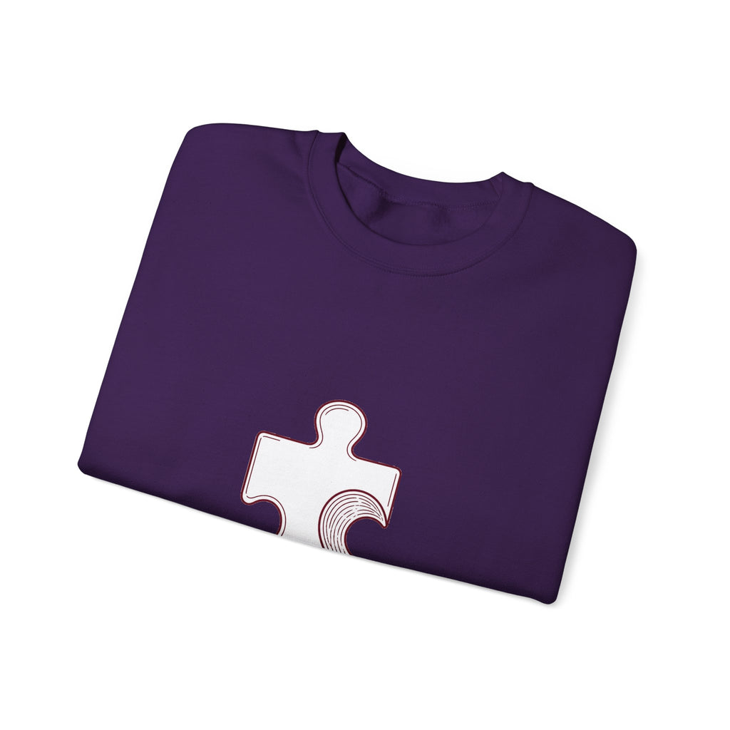 Matching Couple Sweatshirt - Puzzle Pieces Matching Couple Premium Fleece Sweatshirt Minimalist Art His Hers Christmas Gift - Design A