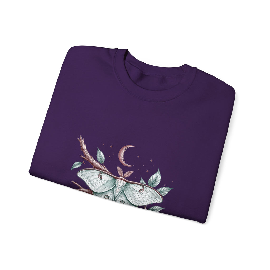 Matching Couple Sweatshirt - Butterfly & Moth Matching Couple Premium Fleece Sweatshirt Hand-Drawn Art His Hers Anniversary Gift - Design B