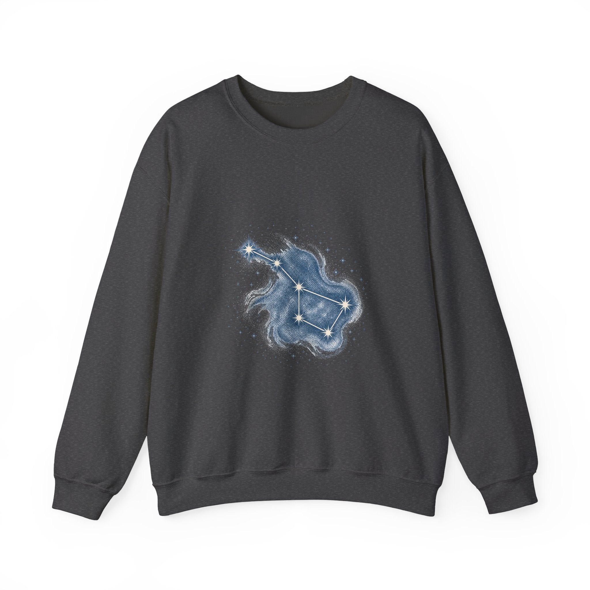 Matching Couple Sweatshirt - Big & Little Dipper Matching Couple Premium Fleece Sweatshirt Hand-Drawn Art His Hers Anniversary Gift - Design A