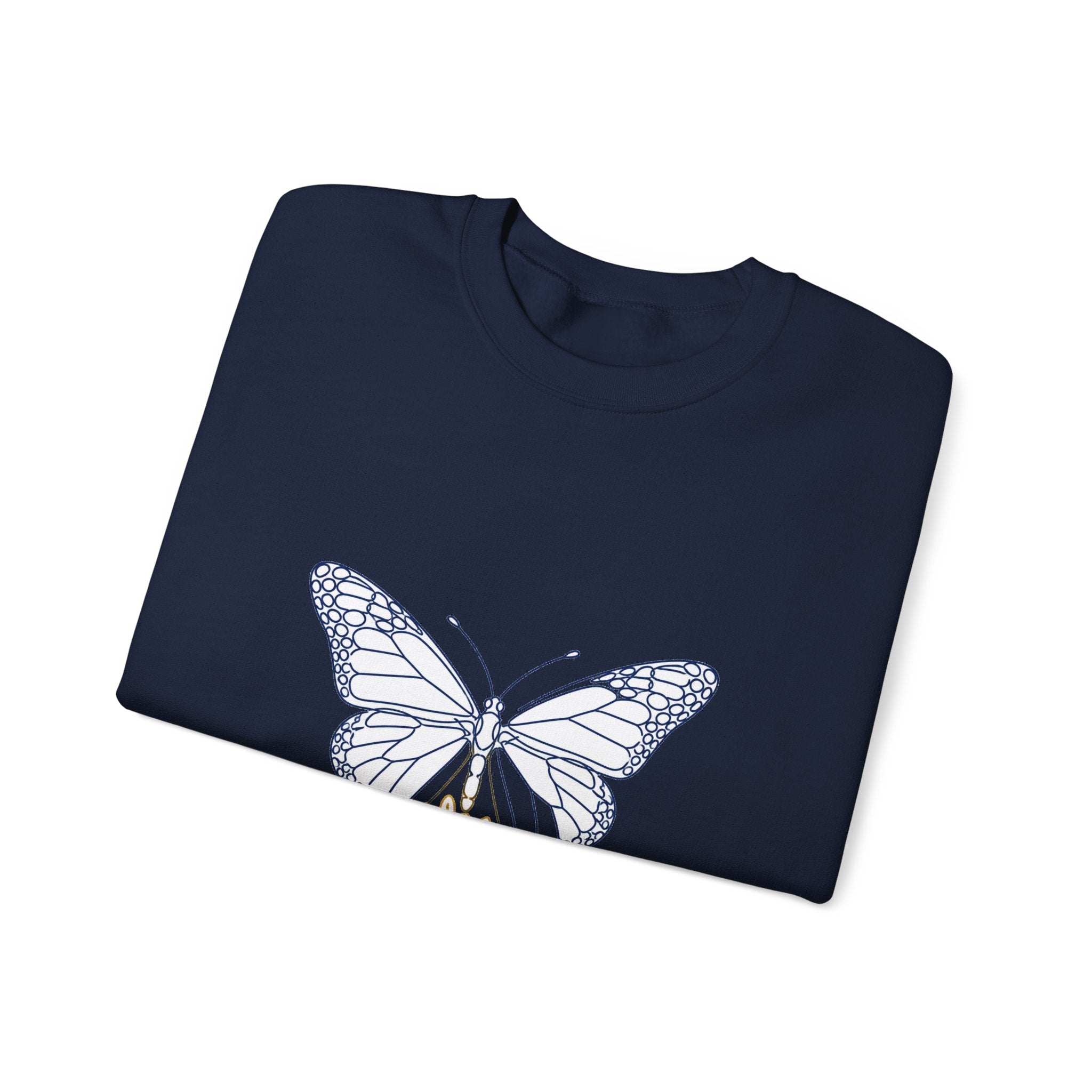Matching Couple Sweatshirt - Butterfly & Moth Matching Couple Premium Fleece Sweatshirt Minimalist Art His Hers Christmas Gift - Design A