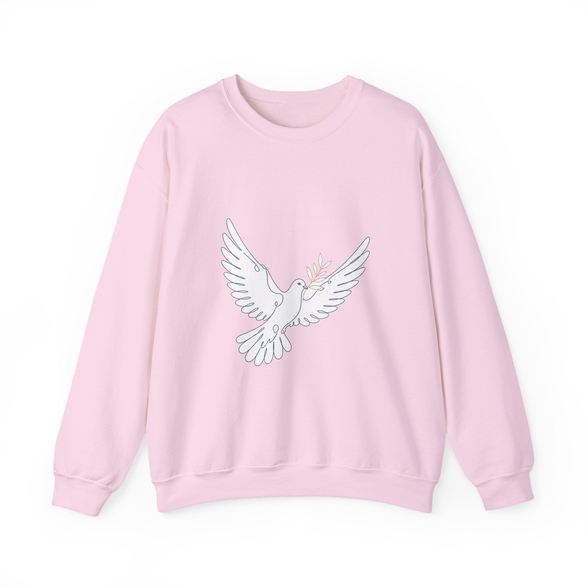 Matching Couple Sweatshirt - Wolf & Dove Matching Couple Comfort Colors Crew Minimalist Art His Hers Christmas Gift - Design B