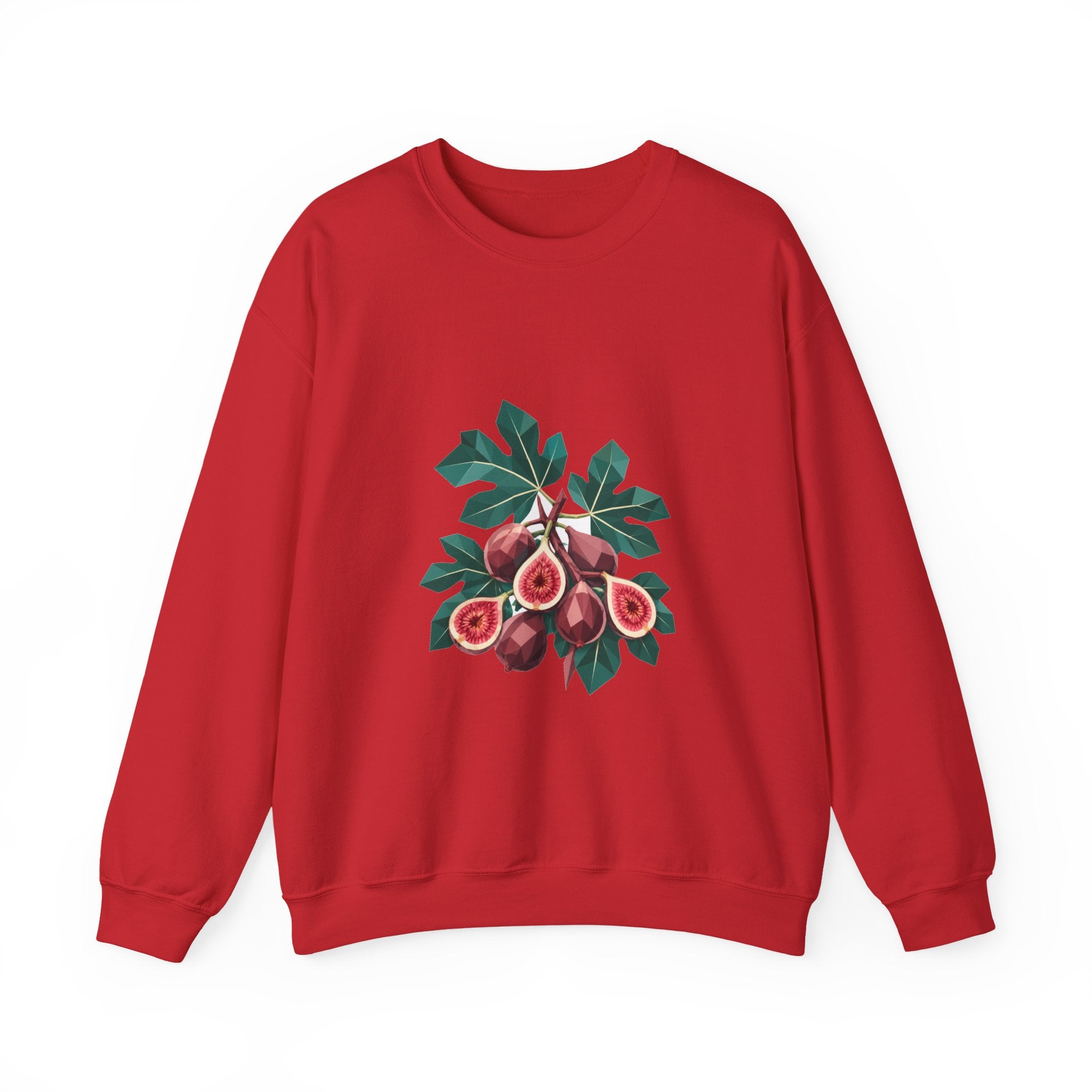 Matching Couple Sweatshirt - Olive Branch & Fig Matching Couple Crewneck Sweatshirt Geometric Art His Hers Couple Gift - Design B