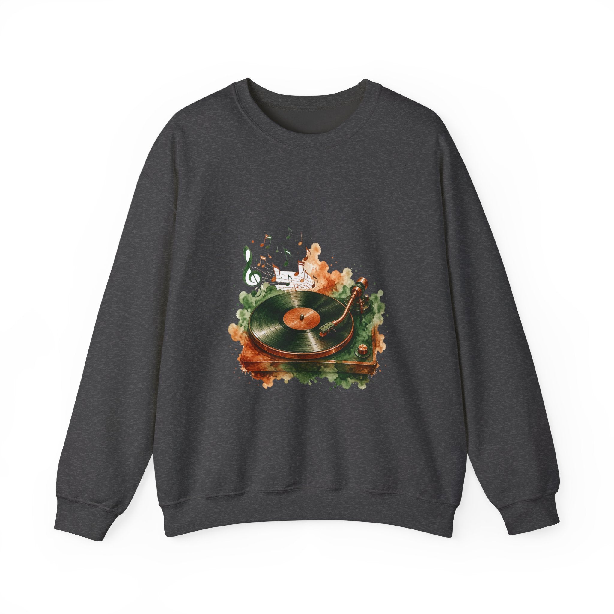 Matching Couple Sweatshirt - Vinyl & Cassette Matching Couple Premium Fleece Sweatshirt Watercolor Art His Hers Birthday Gift - Design A