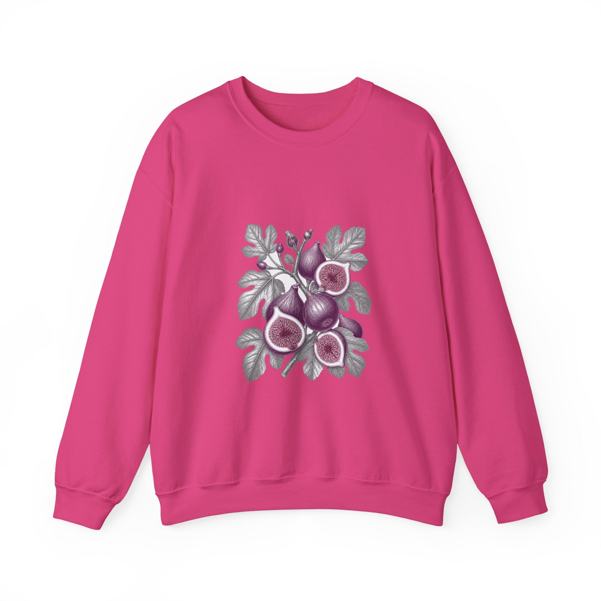 Matching Couple Sweatshirt - Olive Branch & Fig Matching Couple Crewneck Sweatshirt Vintage Art His Hers Wedding Gift - Design B