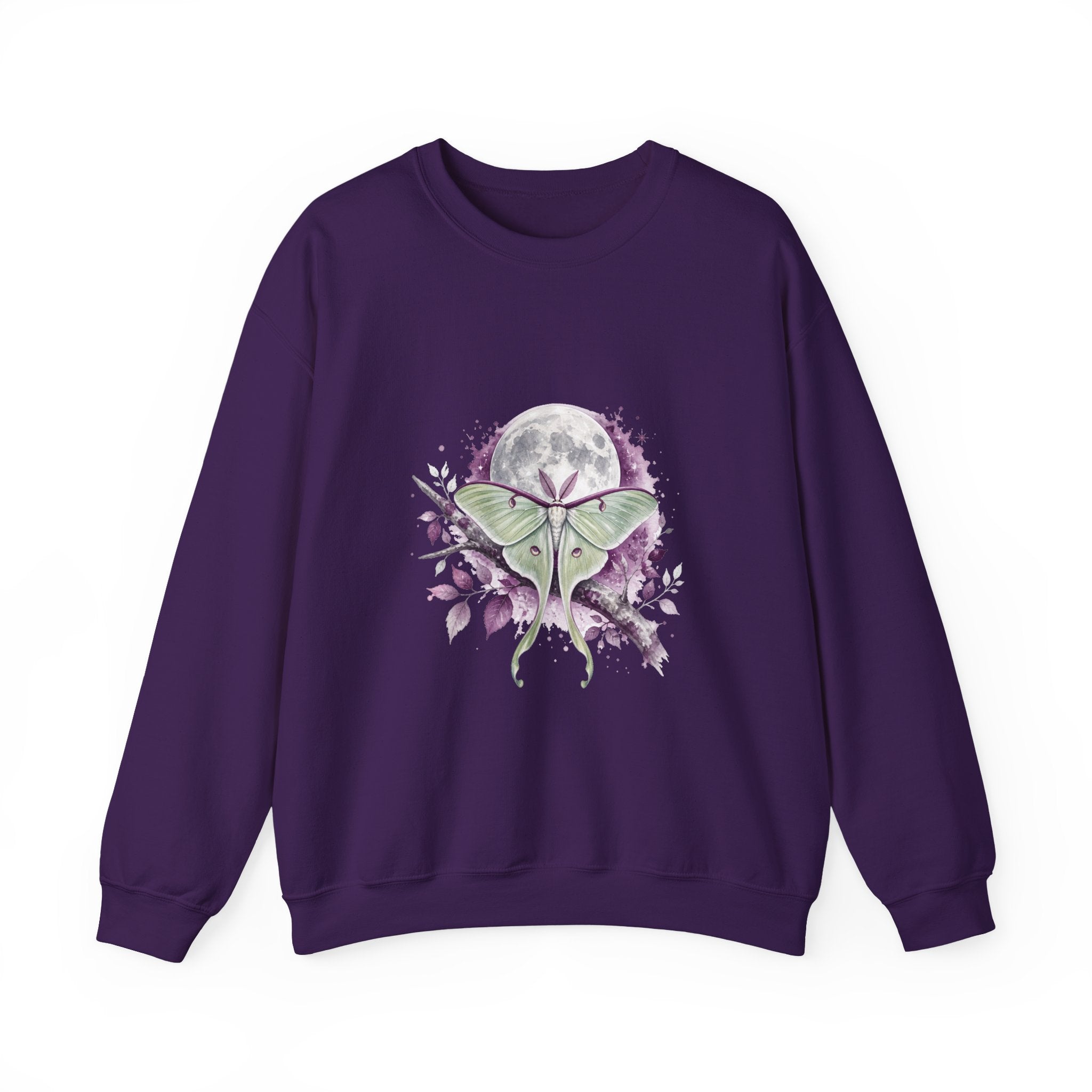 Matching Couple Sweatshirt - Butterfly & Moth Matching Couple Premium Fleece Sweatshirt Watercolor Art His Hers Birthday Gift - Design B