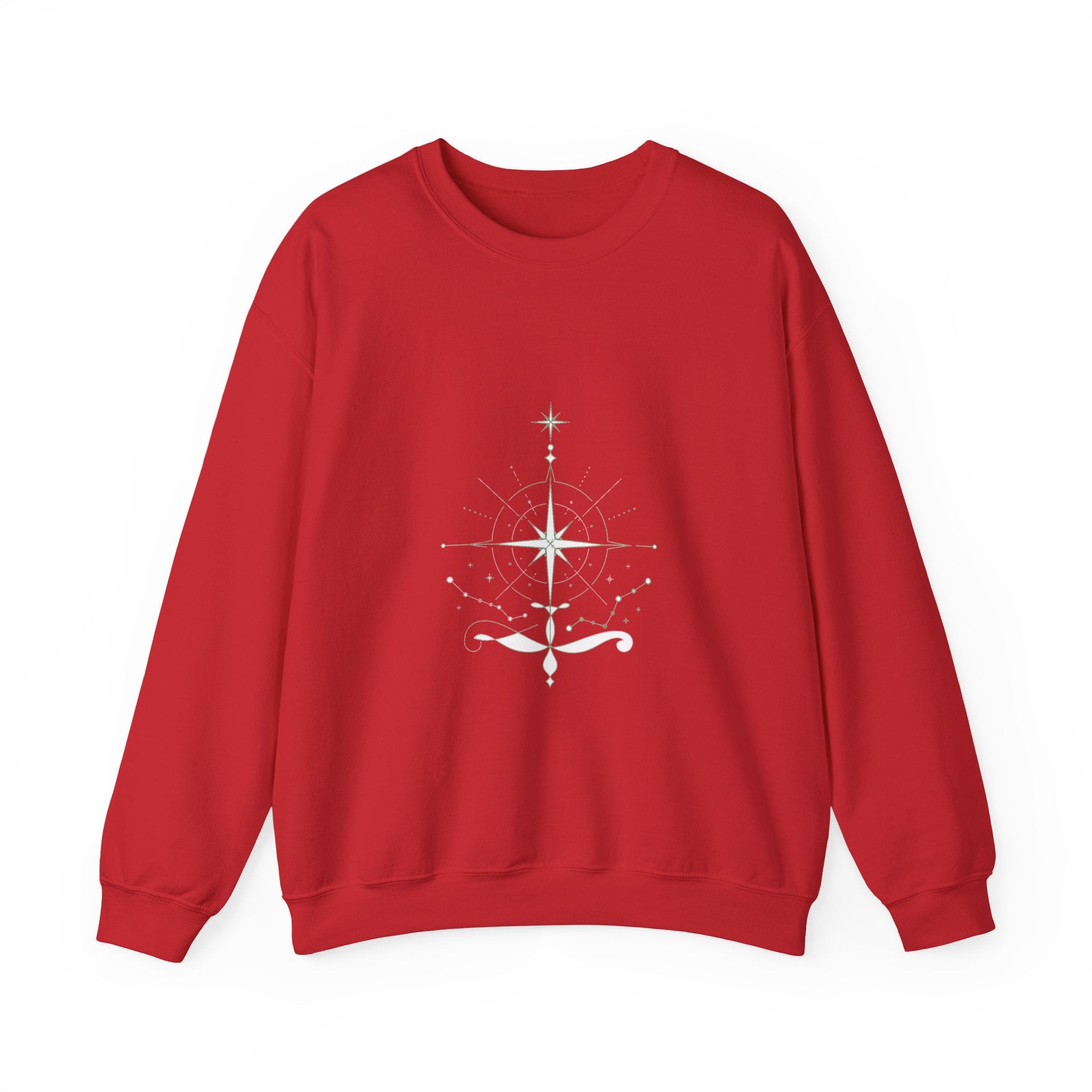 Matching Couple Sweatshirt - Shooting Star & North Star Matching Couple Premium Fleece Sweatshirt Minimalist Art His Hers Christmas Gift - Design B