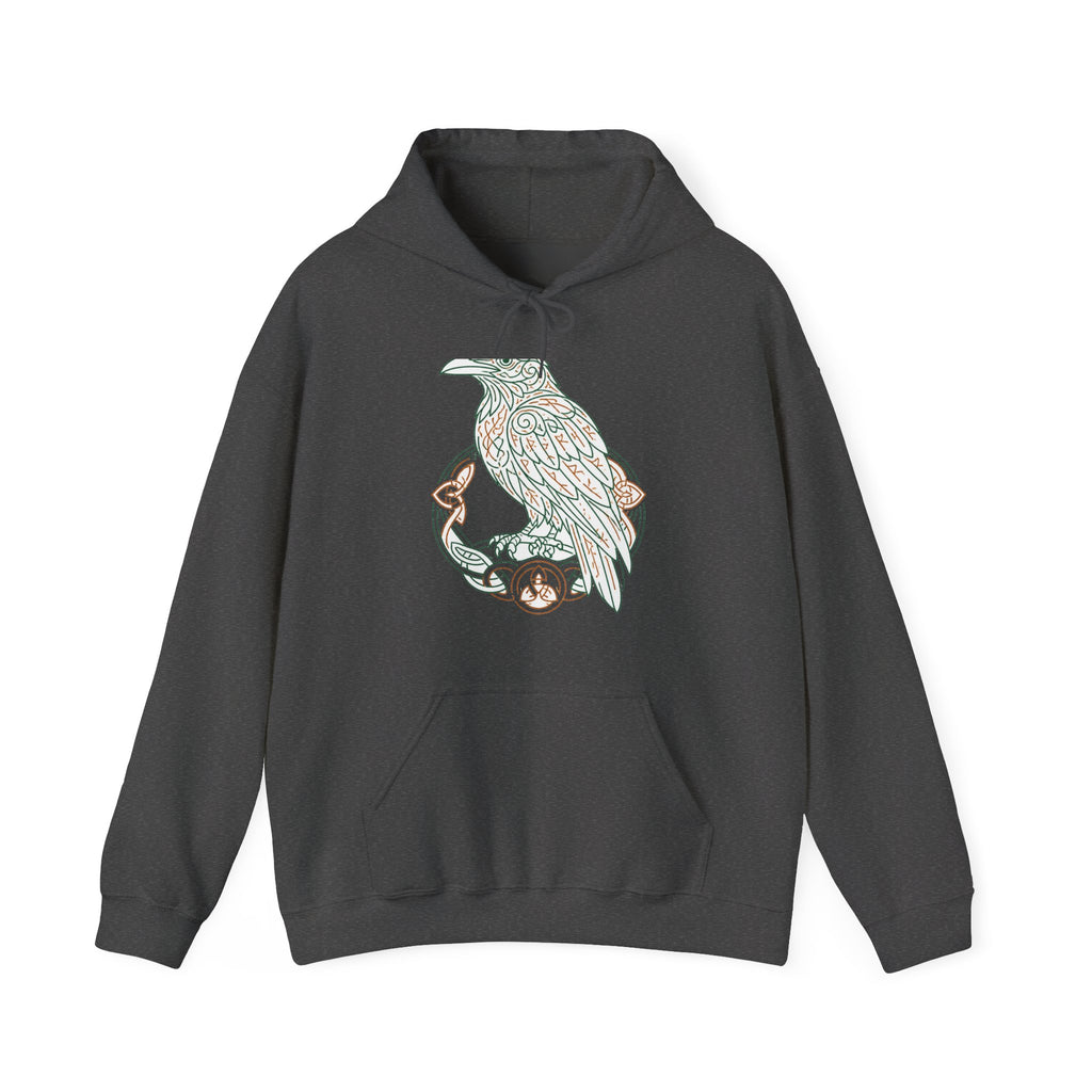 Matching Couple Sweatshirt - Huginn & Muninn Matching Couple Hooded Sweatshirt Minimalist Art His Hers Valentine Gift - Design A