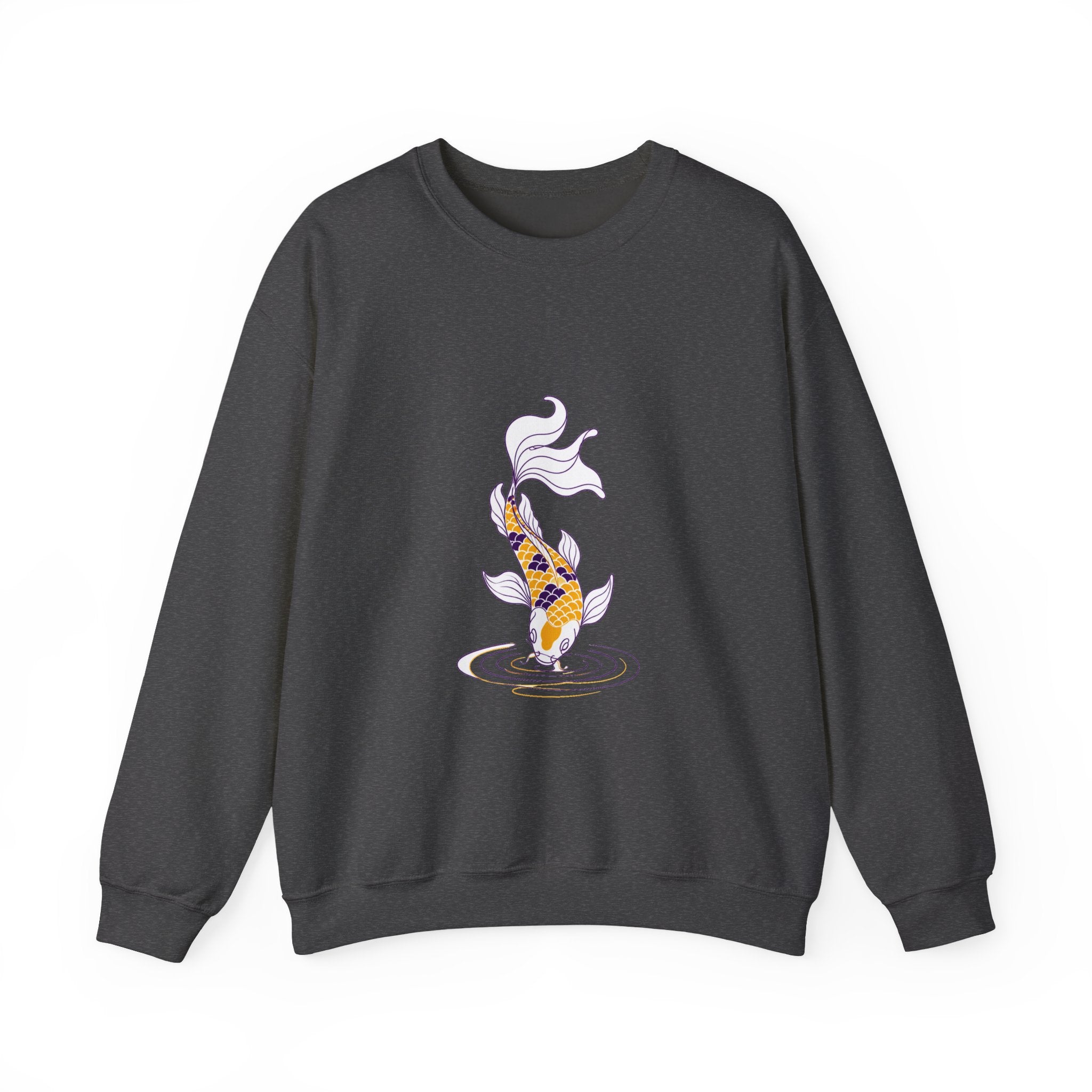 Matching Couple Sweatshirt - Koi Fish Yin Yang Matching Couple Comfort Colors Crew Minimalist Art His Hers Christmas Gift - Design B