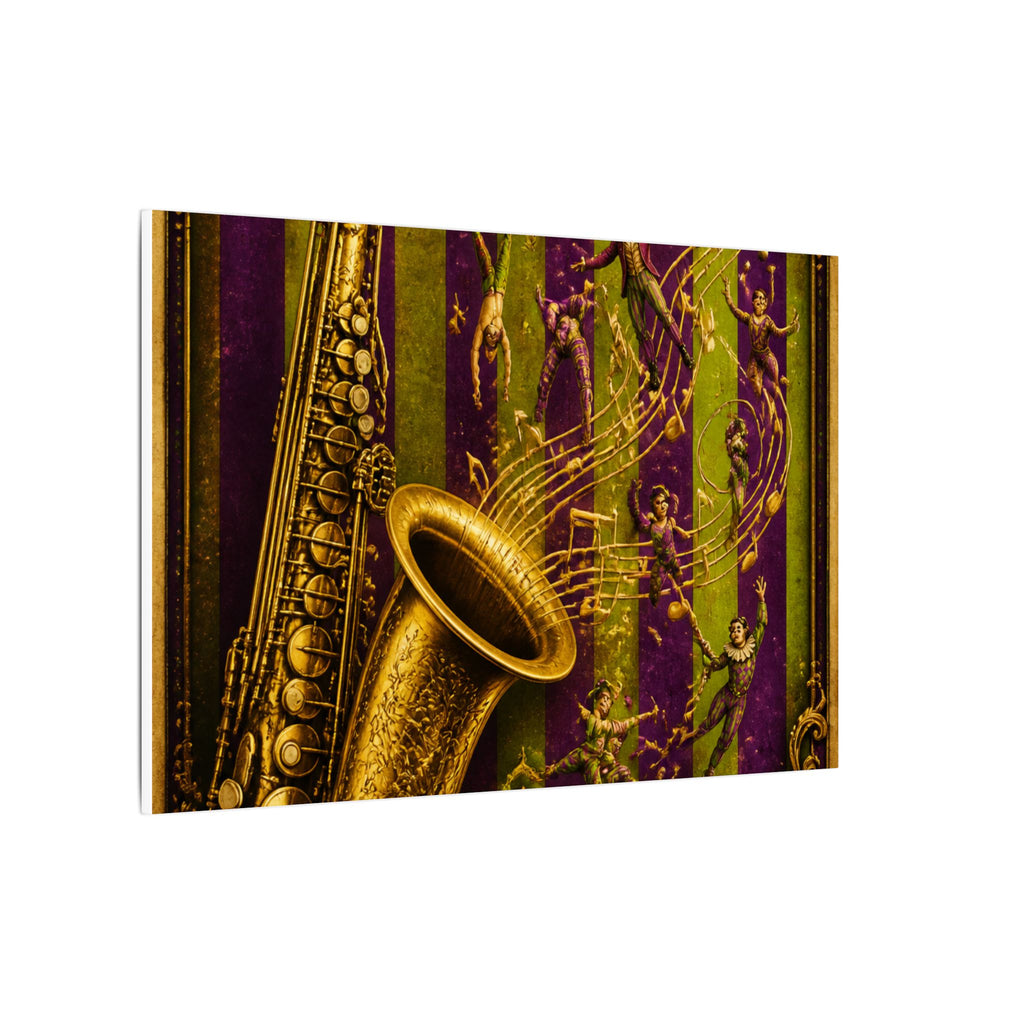 Saxophone Music Circus Wall Art Canvas 24×36 Baroque Studio Decor Maximalist Print