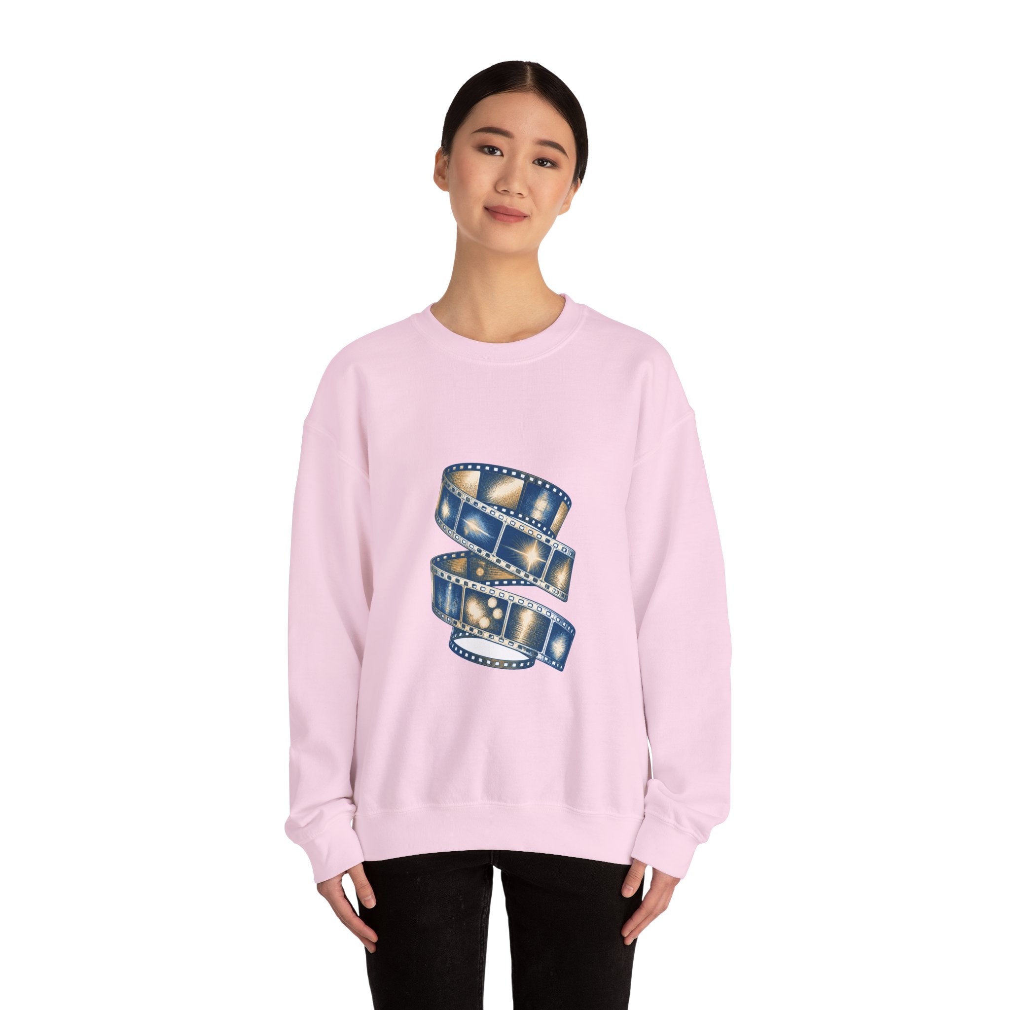 Matching Couple Sweatshirt - Camera & Film Matching Couple Crewneck Sweatshirt Hand-Drawn Art His Hers Best Friend Gift - Design B