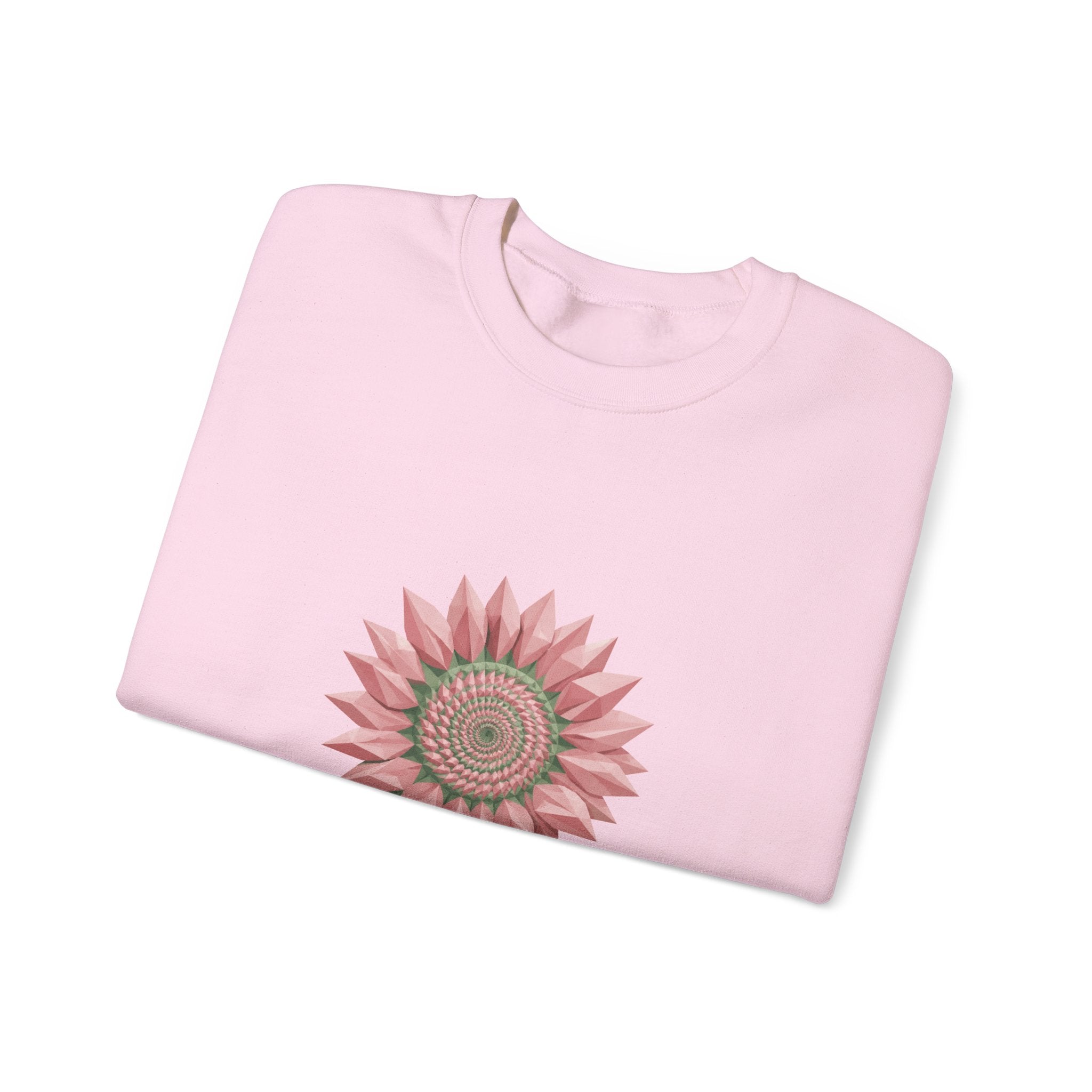 Matching Couple Sweatshirt - Sunflower & Moonflower Matching Couple Crewneck Sweatshirt Geometric Art His Hers Couple Gift - Design A