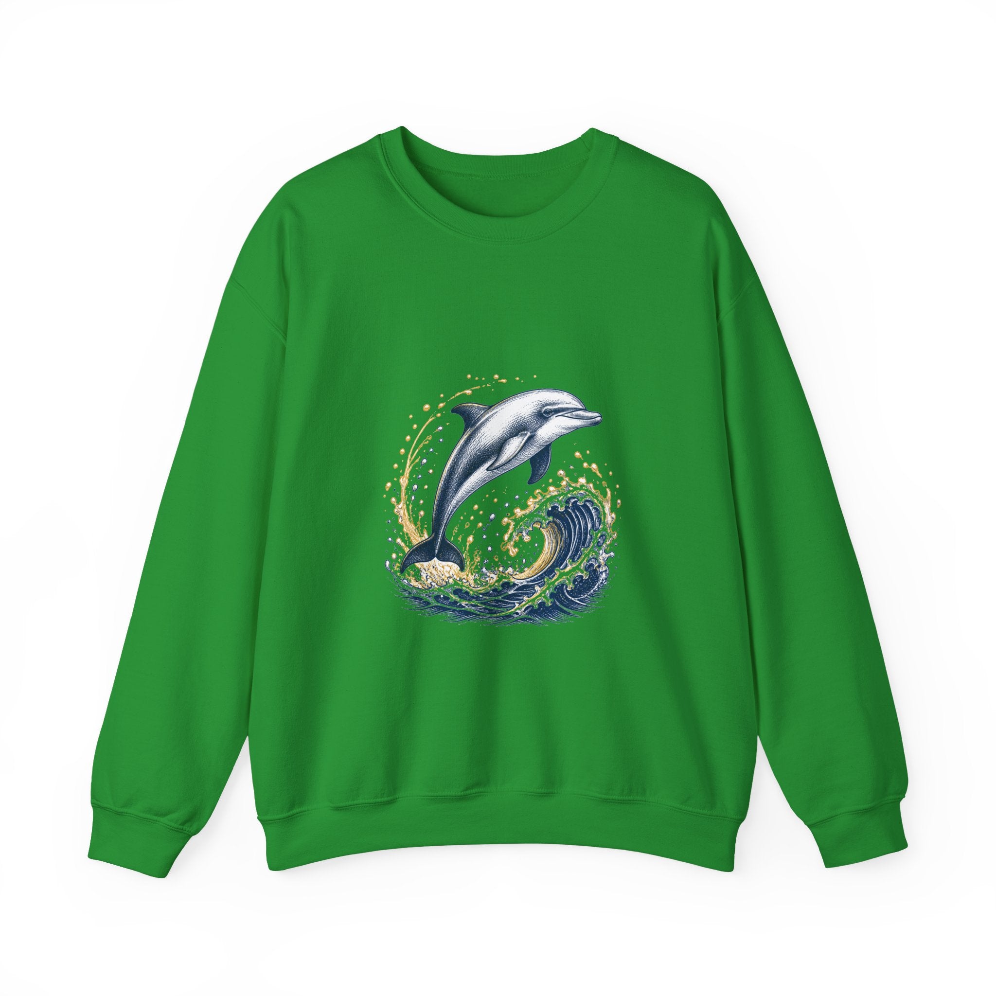Matching Couple Sweatshirt - Shark & Dolphin Matching Couple Comfort Colors Crew Hand-Drawn Art His Hers Anniversary Gift - Design B