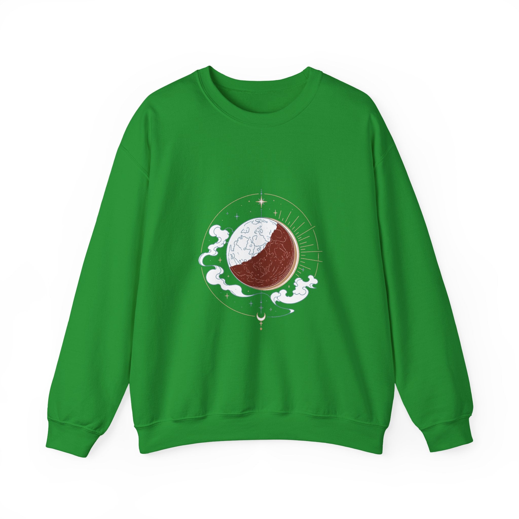 Matching Couple Sweatshirt - Solar & Lunar Eclipse Matching Couple Comfort Colors Crew Minimalist Art His Hers Christmas Gift - Design B