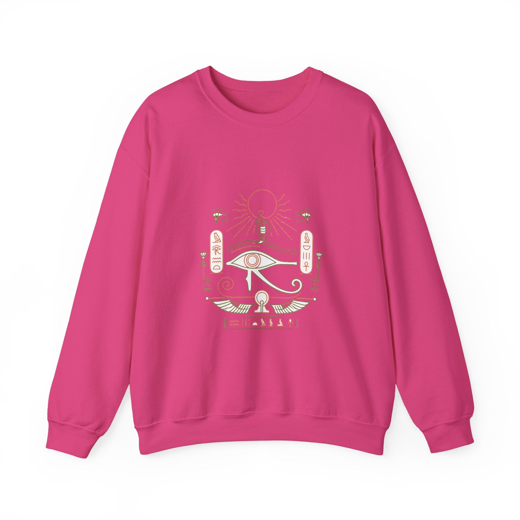 Matching Couple Sweatshirt - Eye of Ra & Horus Matching Couple Premium Fleece Sweatshirt Minimalist Art His Hers Christmas Gift - Design A
