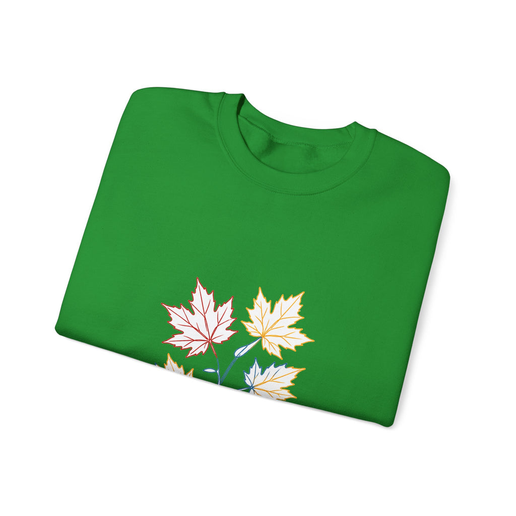 Matching Couple Sweatshirt - Cherry Blossom & Maple Leaf Matching Couple Comfort Colors Crew Minimalist Art His Hers Christmas Gift - Design B