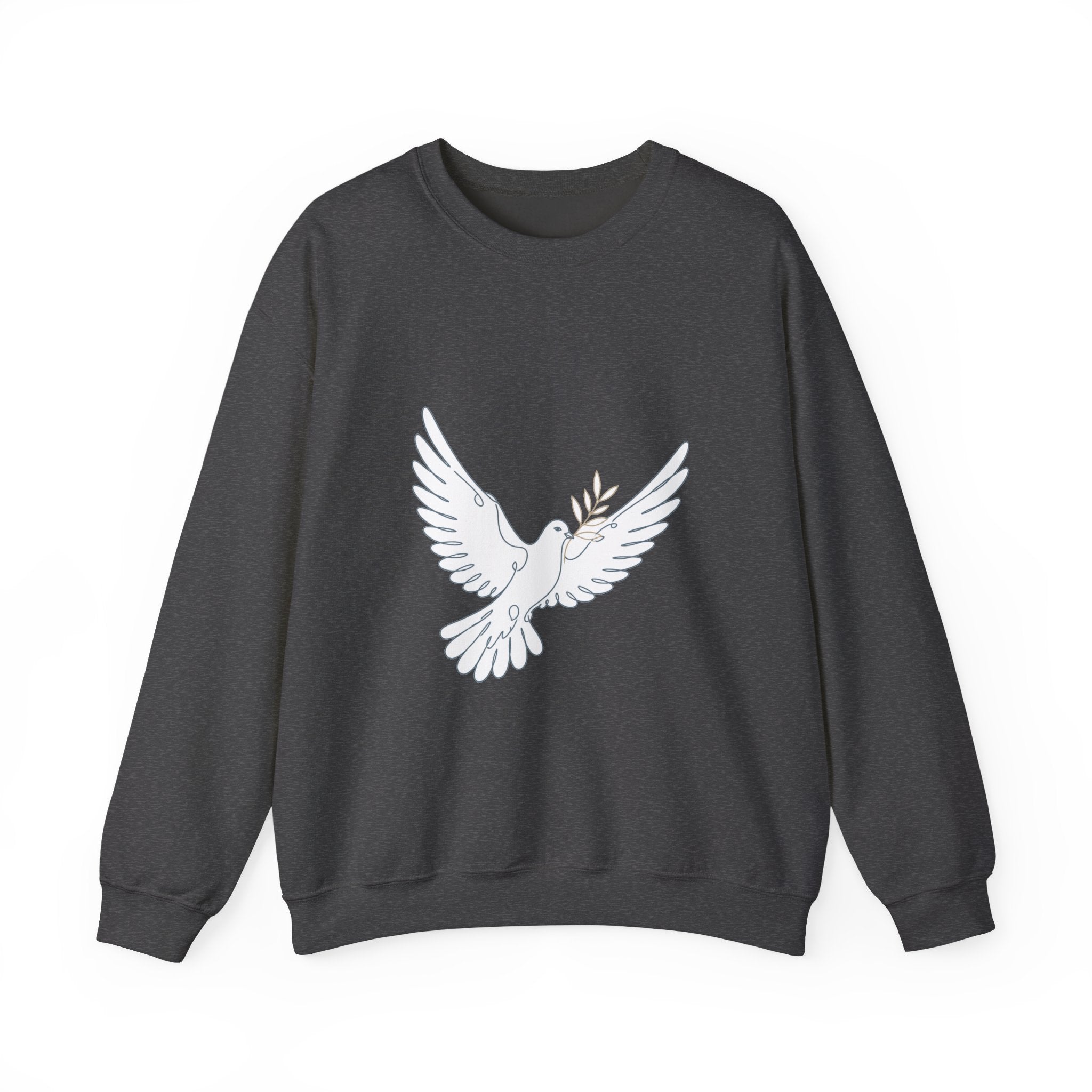 Matching Couple Sweatshirt - Wolf & Dove Matching Couple Comfort Colors Crew Minimalist Art His Hers Christmas Gift - Design B
