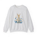 Matching Couple Sweatshirt - Fox & Rabbit Matching Couple Premium Fleece Sweatshirt Watercolor Art His Hers Birthday Gift - Design B