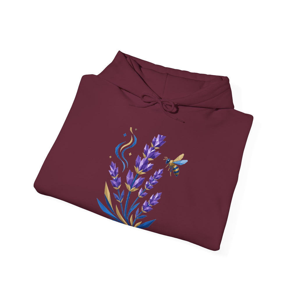 Matching Couple Sweatshirt - Lavender & Thistle Matching Couple Hooded Sweatshirt Geometric Art His Hers Couple Gift - Design A