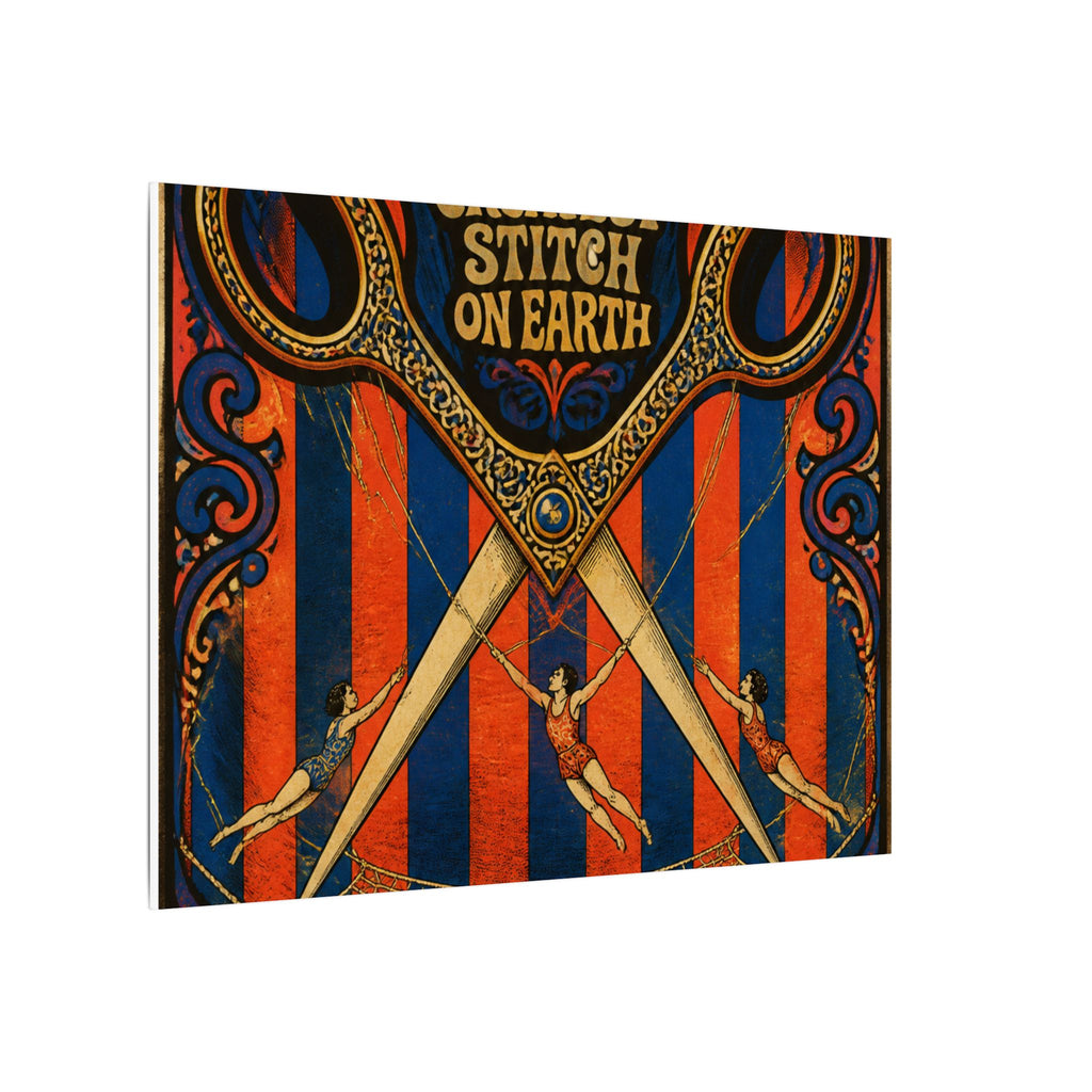 Giant Scissors Trapeze Wall Art Canvas 24×36 Psychedelic Dining Room Decor Maximalist Print