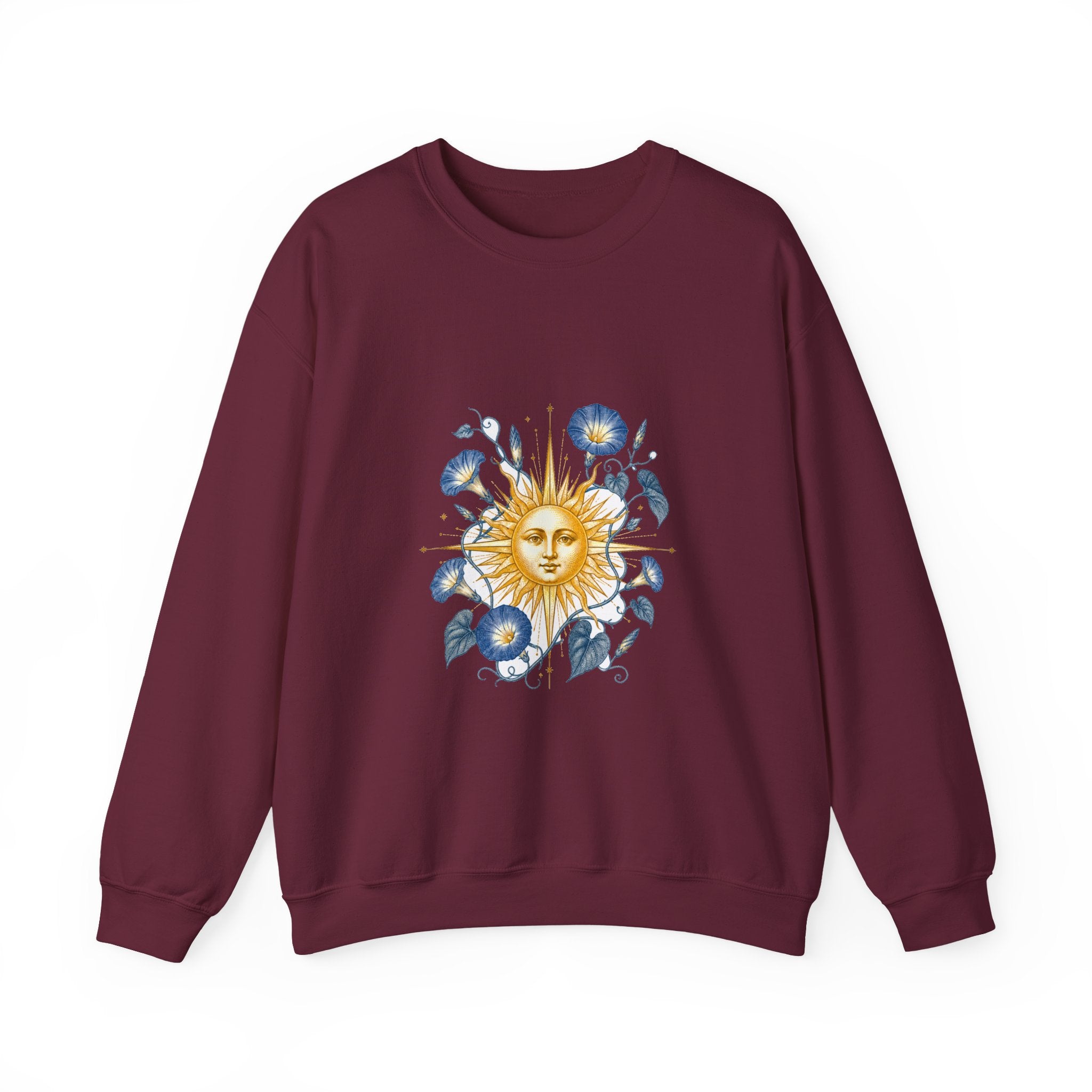 Matching Couple Sweatshirt - Sun & Moon Matching Couple Comfort Colors Crew Vintage Art His Hers Honeymoon Gift - Design B