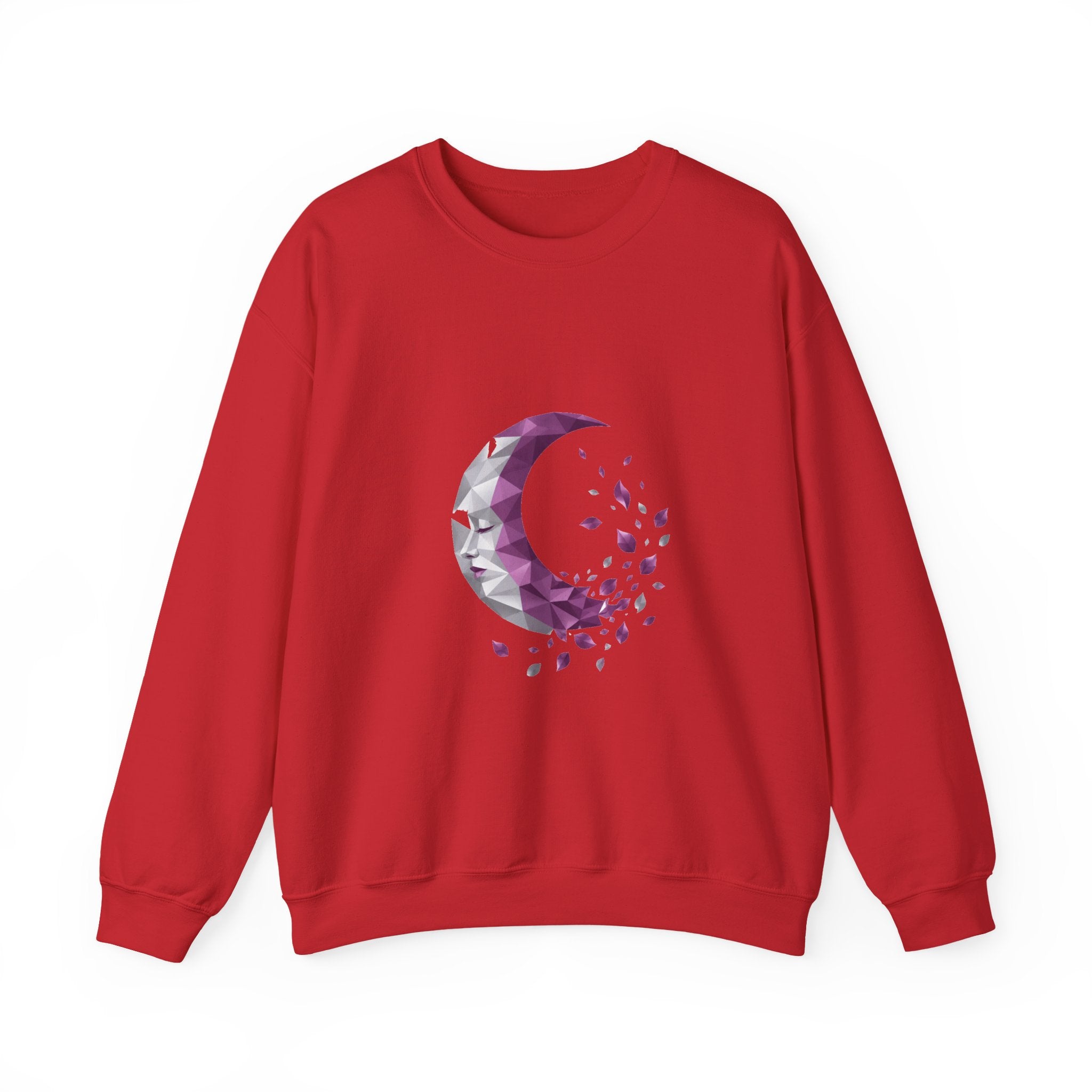 Matching Couple Sweatshirt - Waxing & Waning Moon Matching Couple Premium Fleece Sweatshirt Geometric Art His Hers Love Gift - Design B