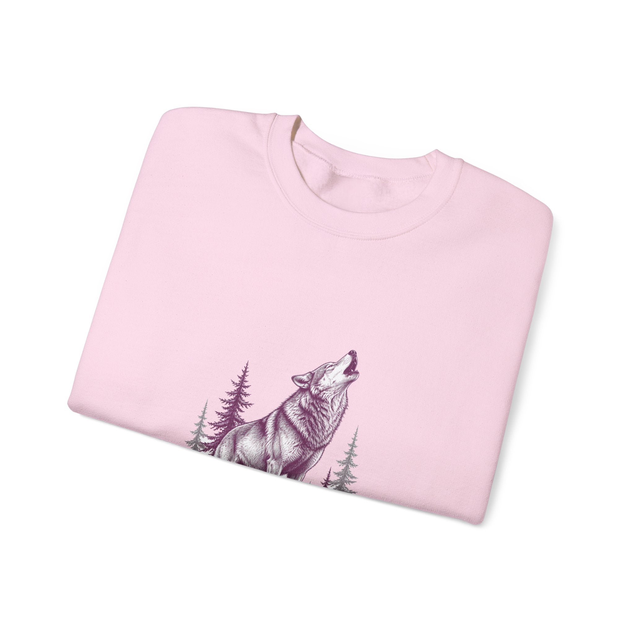 Matching Couple Sweatshirt - Wolf & Dove Matching Couple Comfort Colors Crew Hand-Drawn Art His Hers Anniversary Gift - Design A