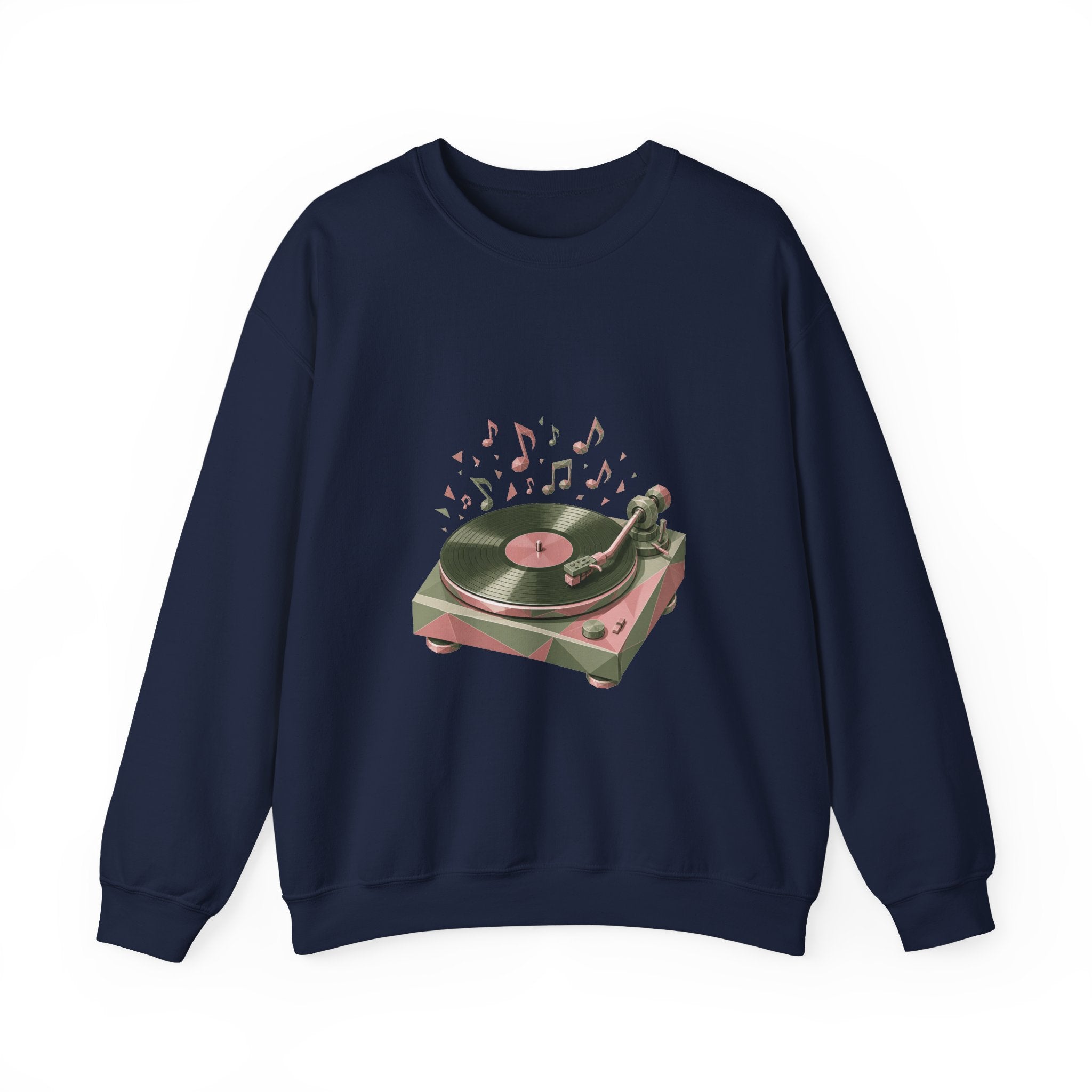 Matching Couple Sweatshirt - Vinyl & Cassette Matching Couple Comfort Colors Crew Geometric Art His Hers Love Gift - Design A