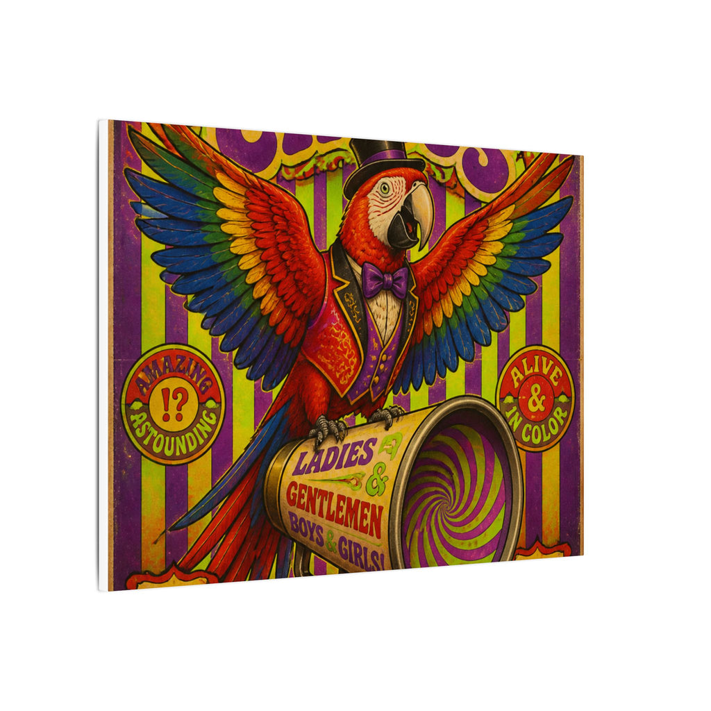 Parrot Ringmaster Wall Art Canvas 16×20 Psychedelic Cafe Decor Maximalist Print