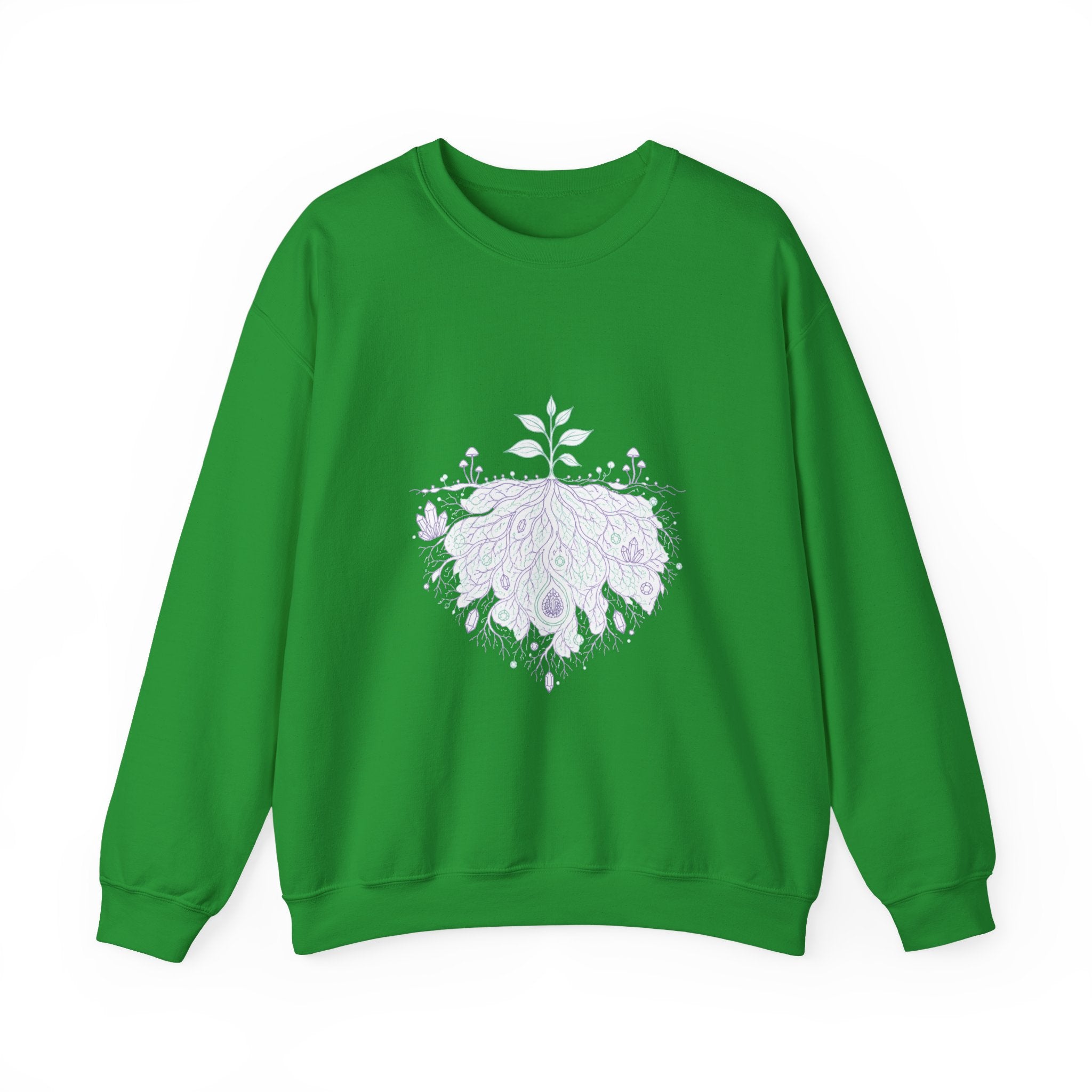 Matching Couple Sweatshirt - Ancient Oak & Deep Roots Matching Couple Comfort Colors Crew Minimalist Art His Hers Christmas Gift - Design B